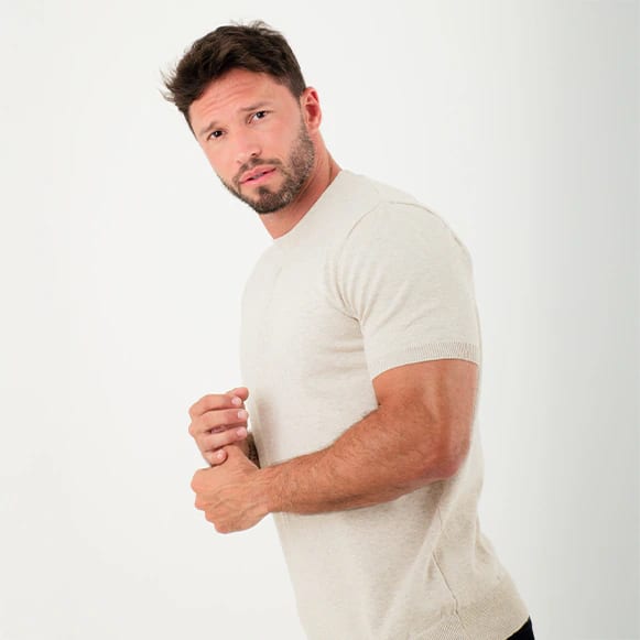 T-SHIRT BASICO TEJIDO HOMBRE - imagen 10