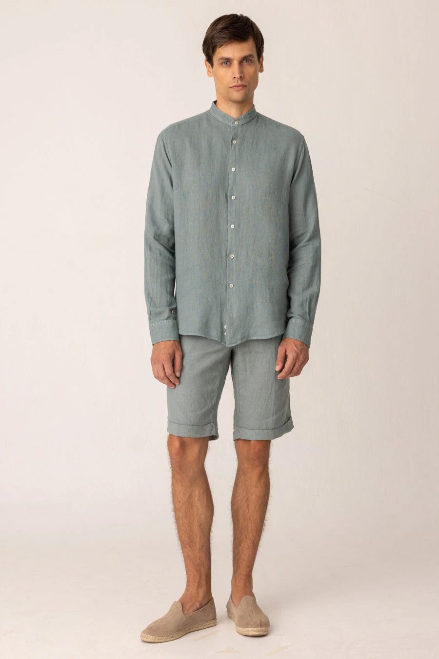 Men's linen bermuda grey - imagen 2