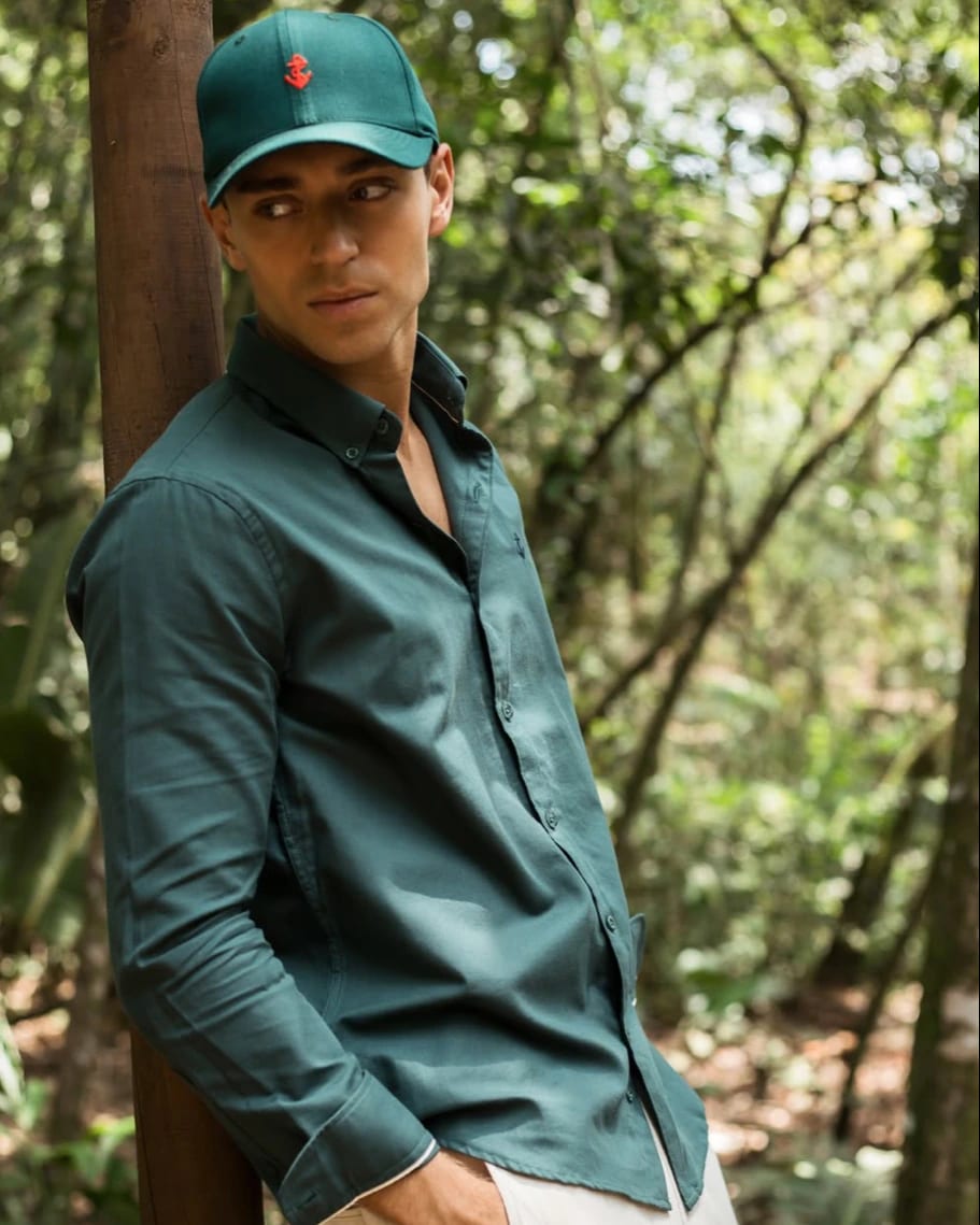 Camisa Oxford Verde Oscuro - imagen 2