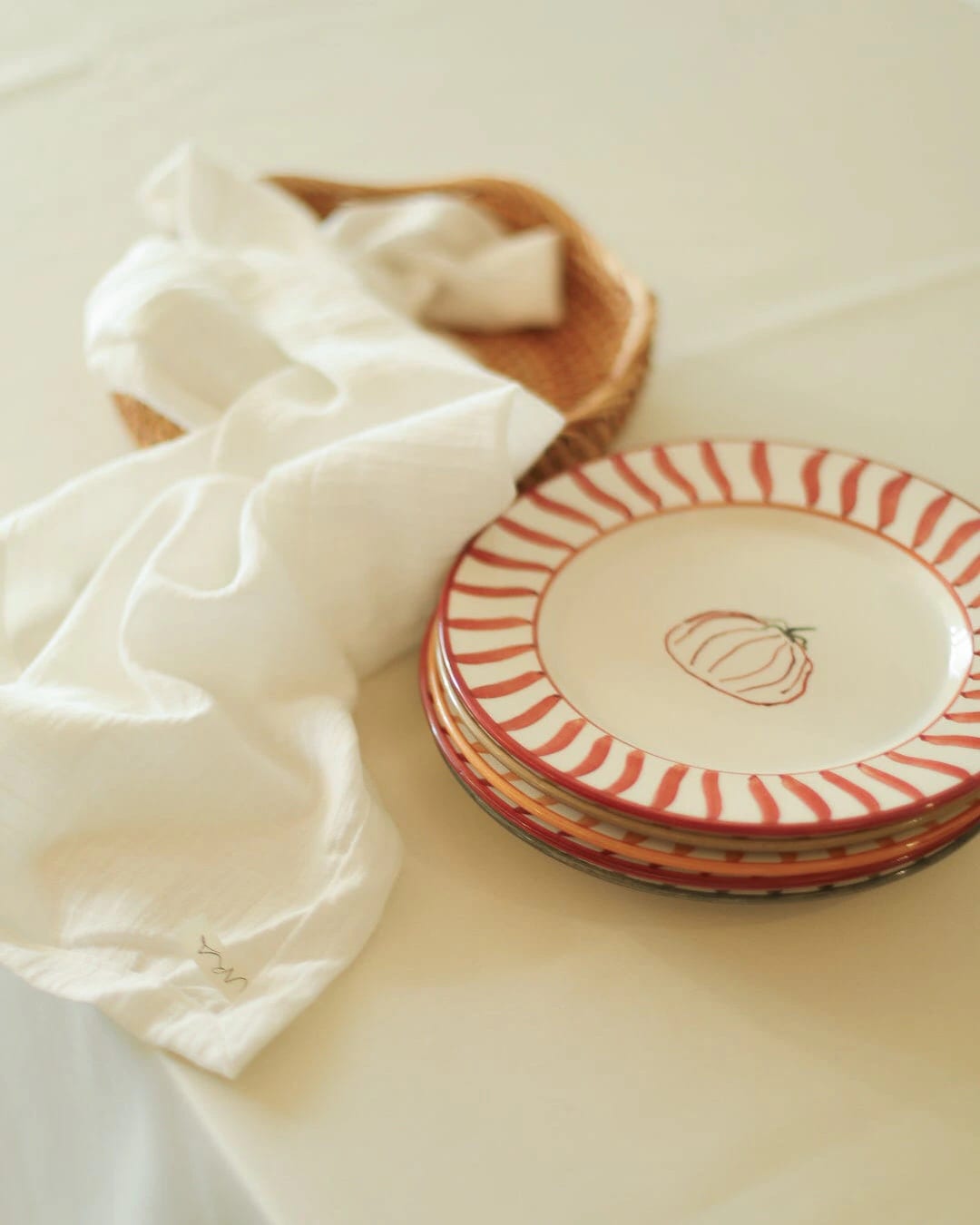 PREORDER - SET X4 DESSERT PLATE - TOMATO - imagen 4