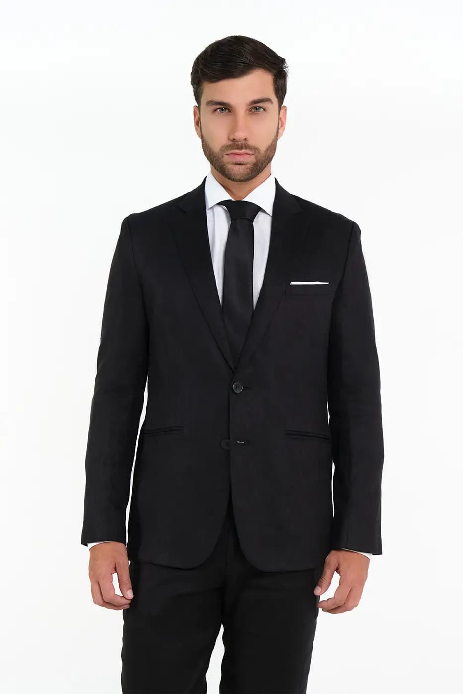 Traje Classic Fit 100% Lino Negro - imagen 7