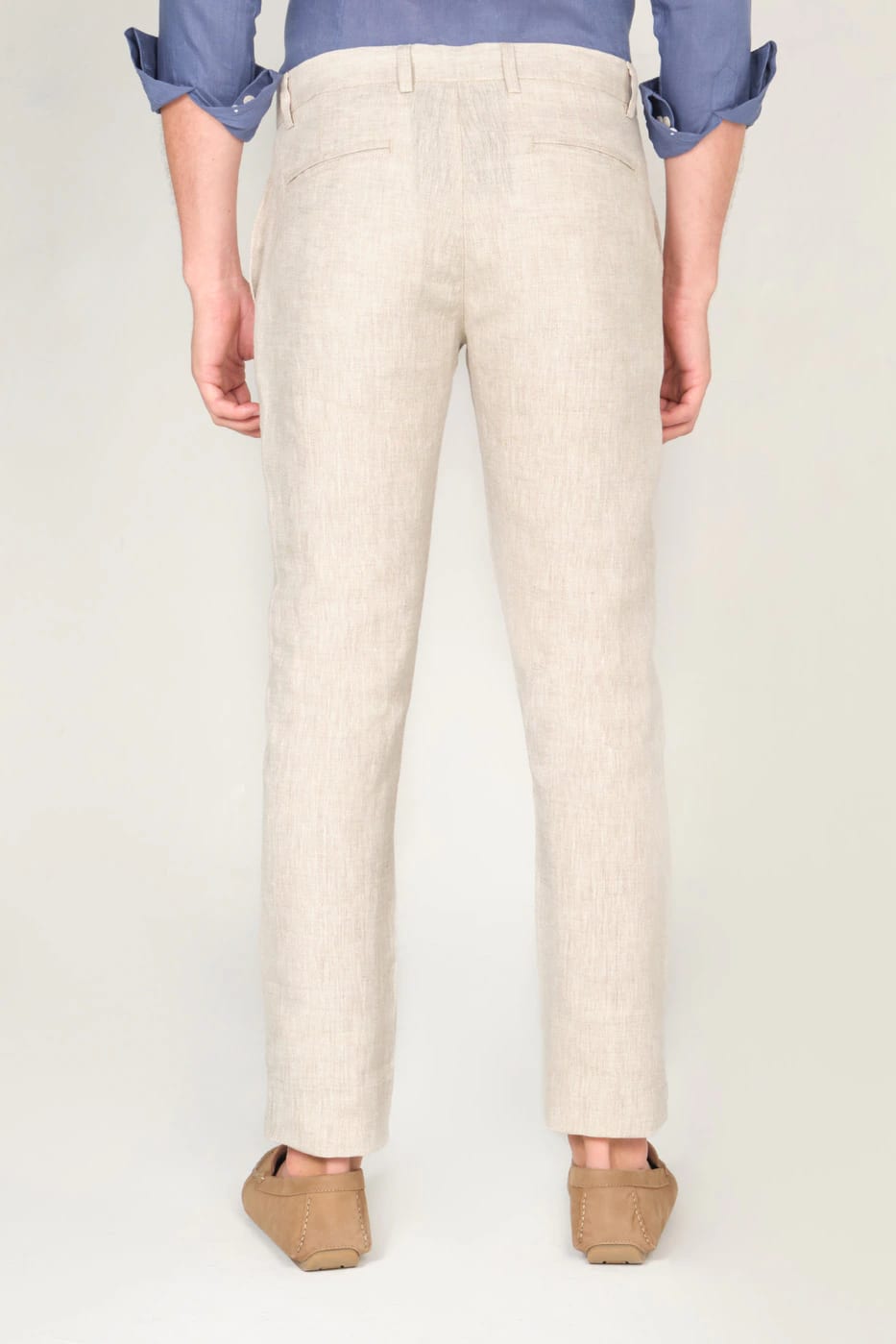 Pantalón Slim Lino Piñacolada Natural - imagen 4