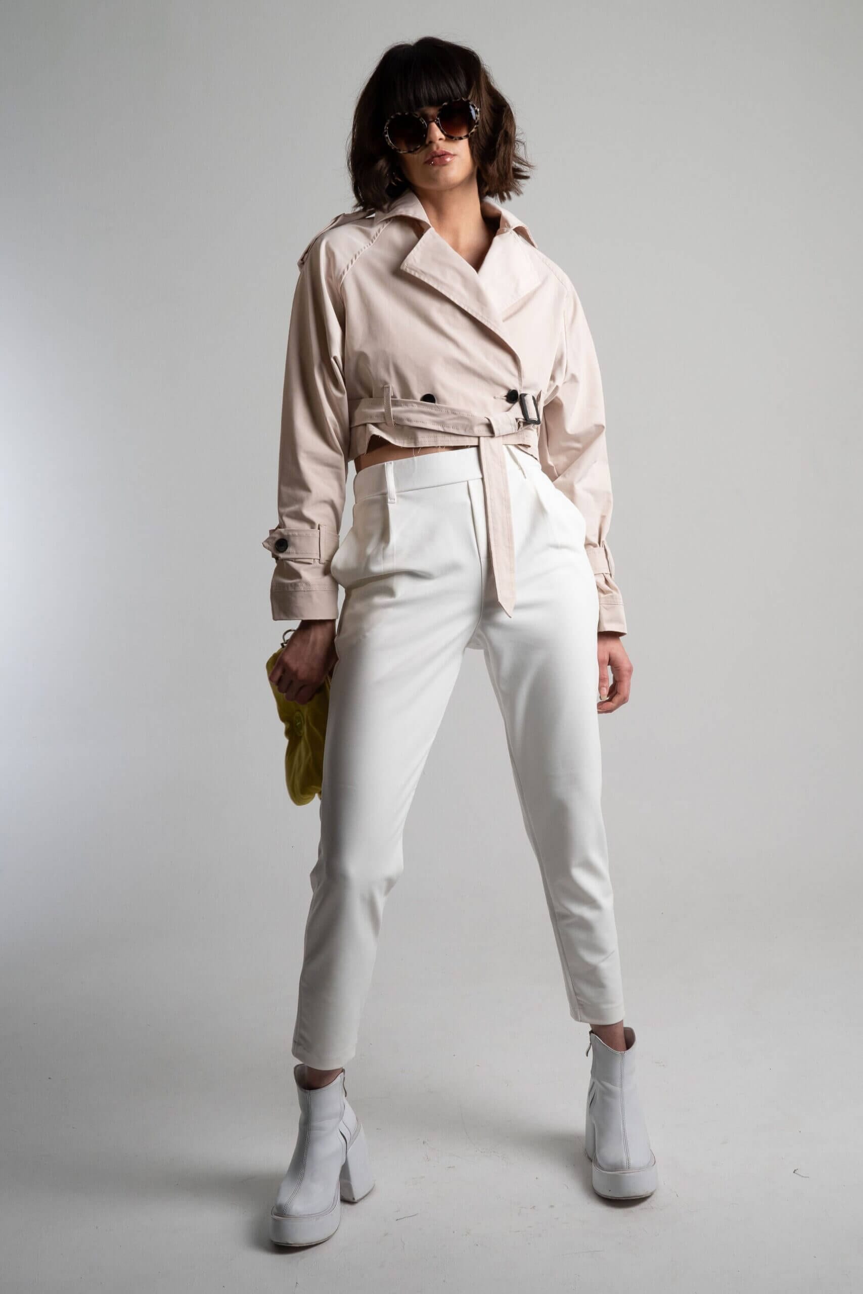 Gabardina Corta Beige - imagen 1