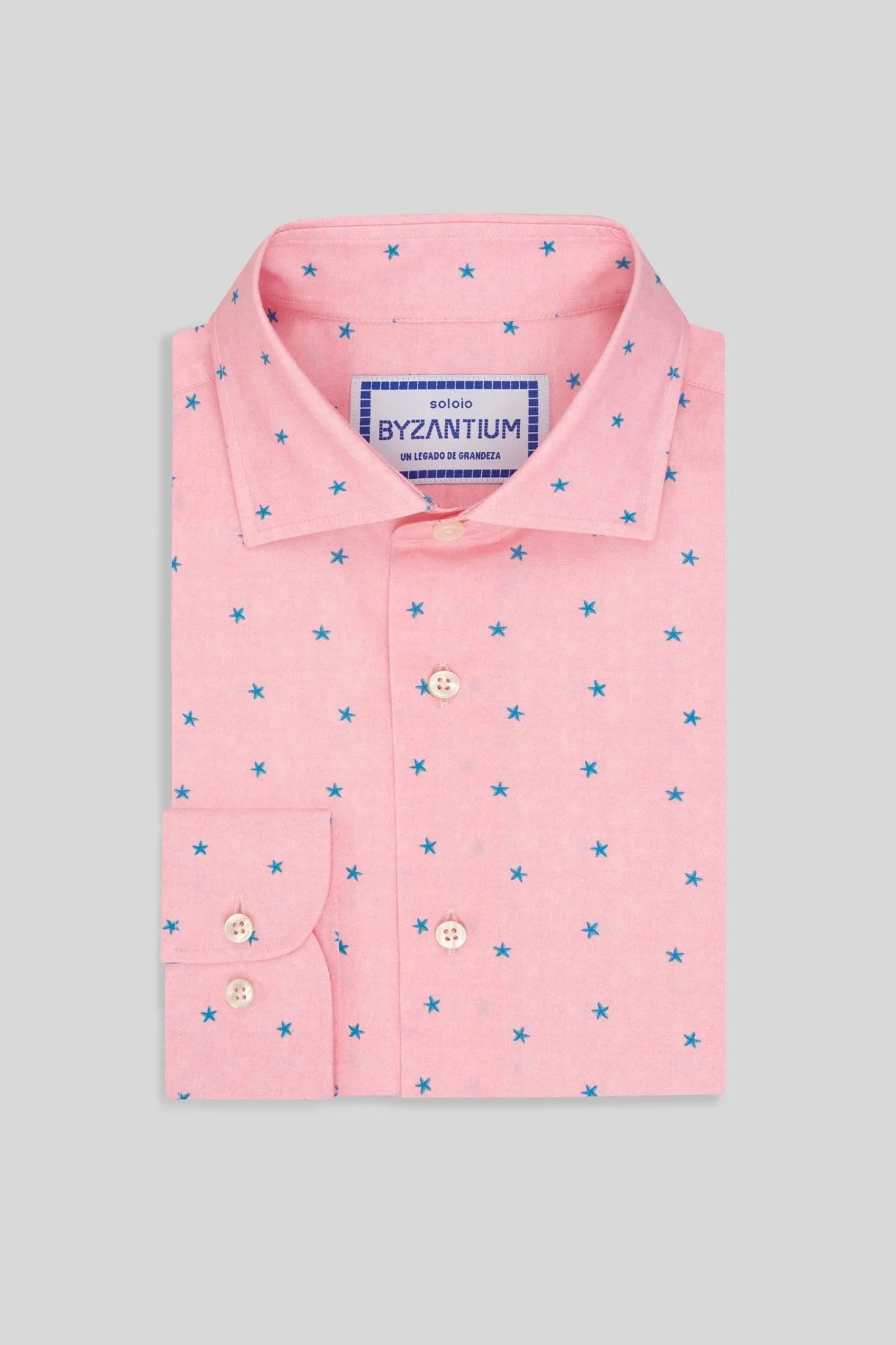 Men's cotton shirt pink estelle - imagen 6
