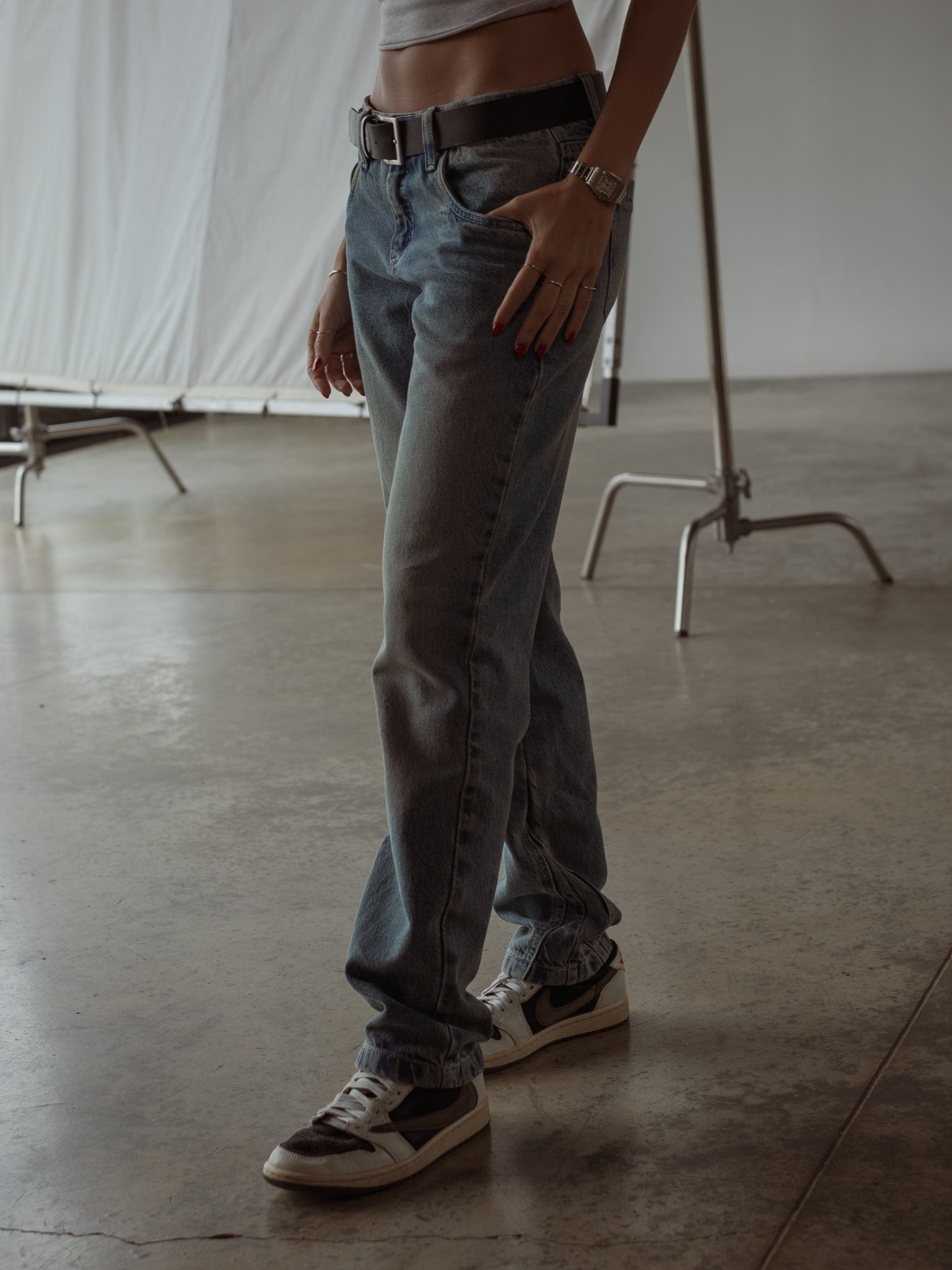LOW STRAIGHT JEAN - MEDIUM DIRTY BLUE - imagen 3