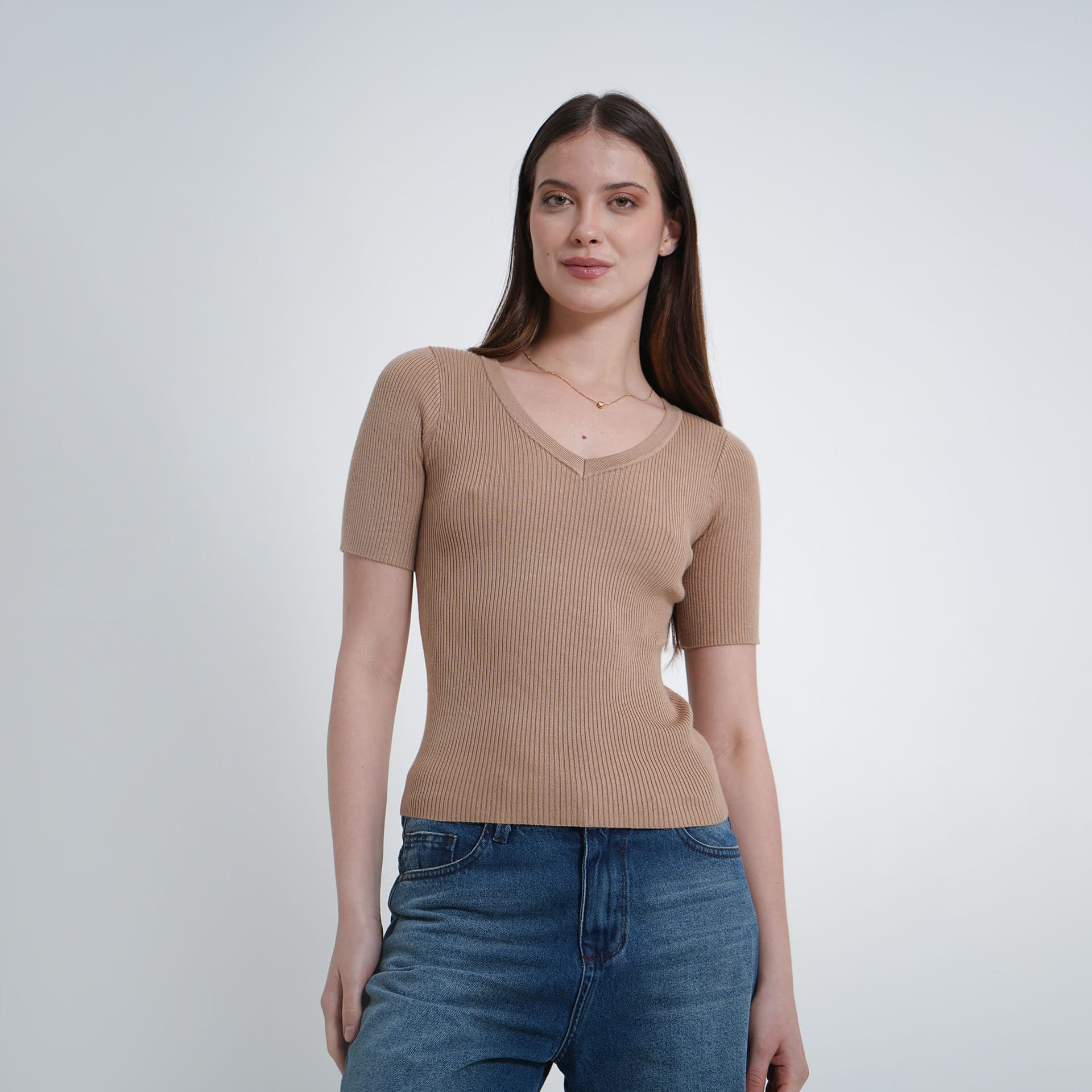Sweater canale cuello alto manga corta - imagen 20