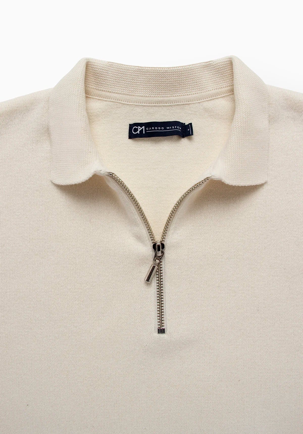 Saco Camisero Half Zip Algodón Crema - imagen 2