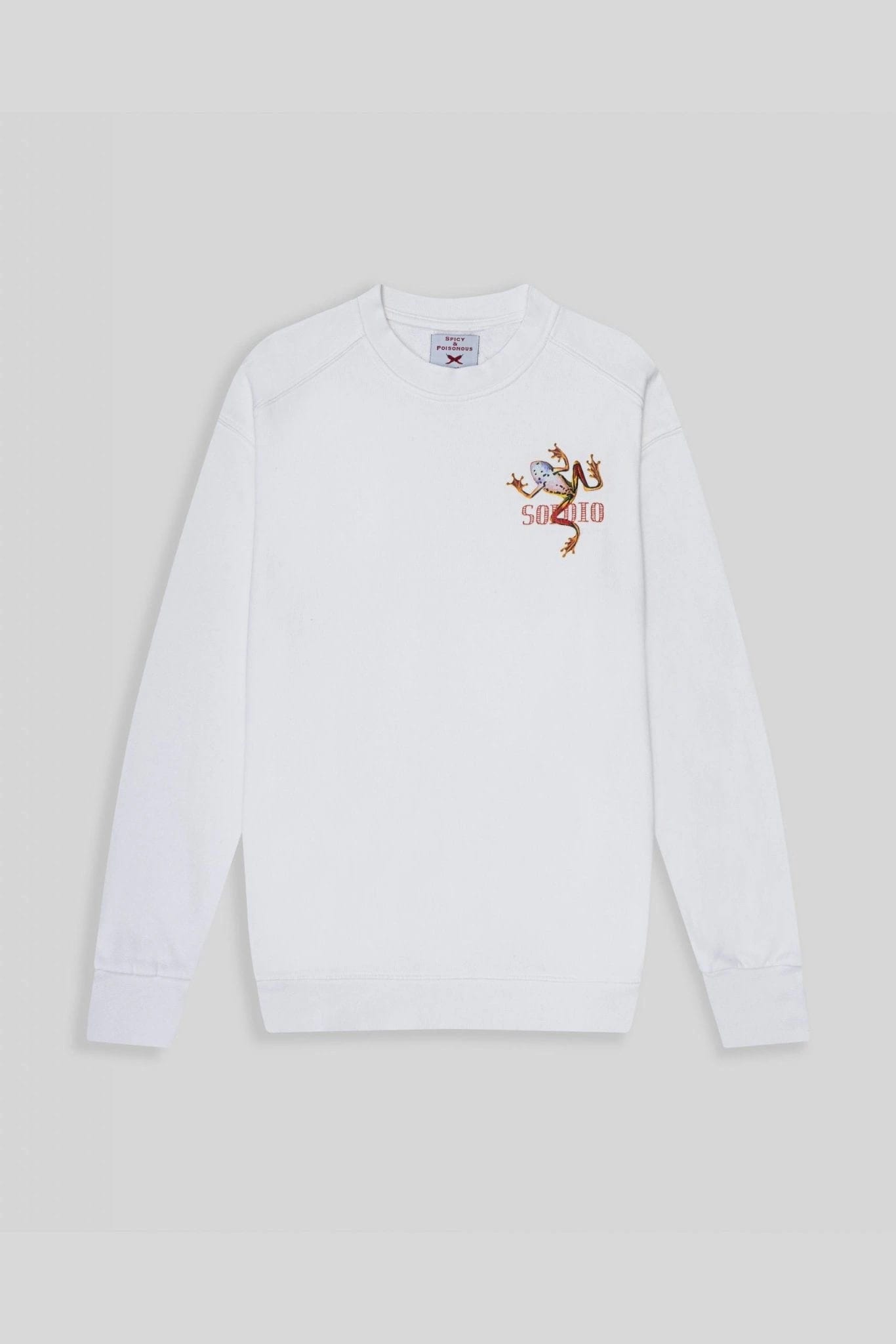 men's bright white frog sweatshirt - imagen 1