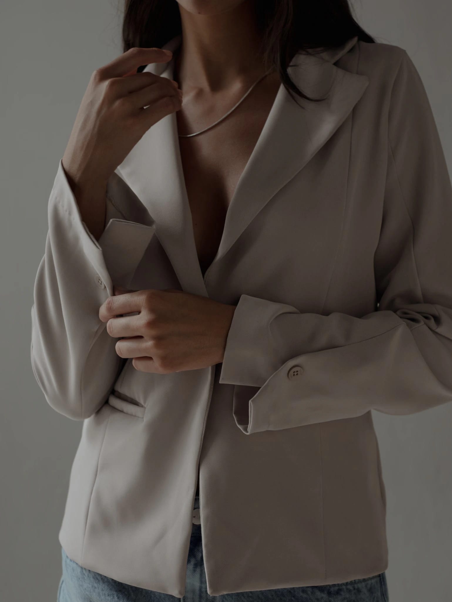 WAIST CLASSIC BLAZER - SAND - imagen 12