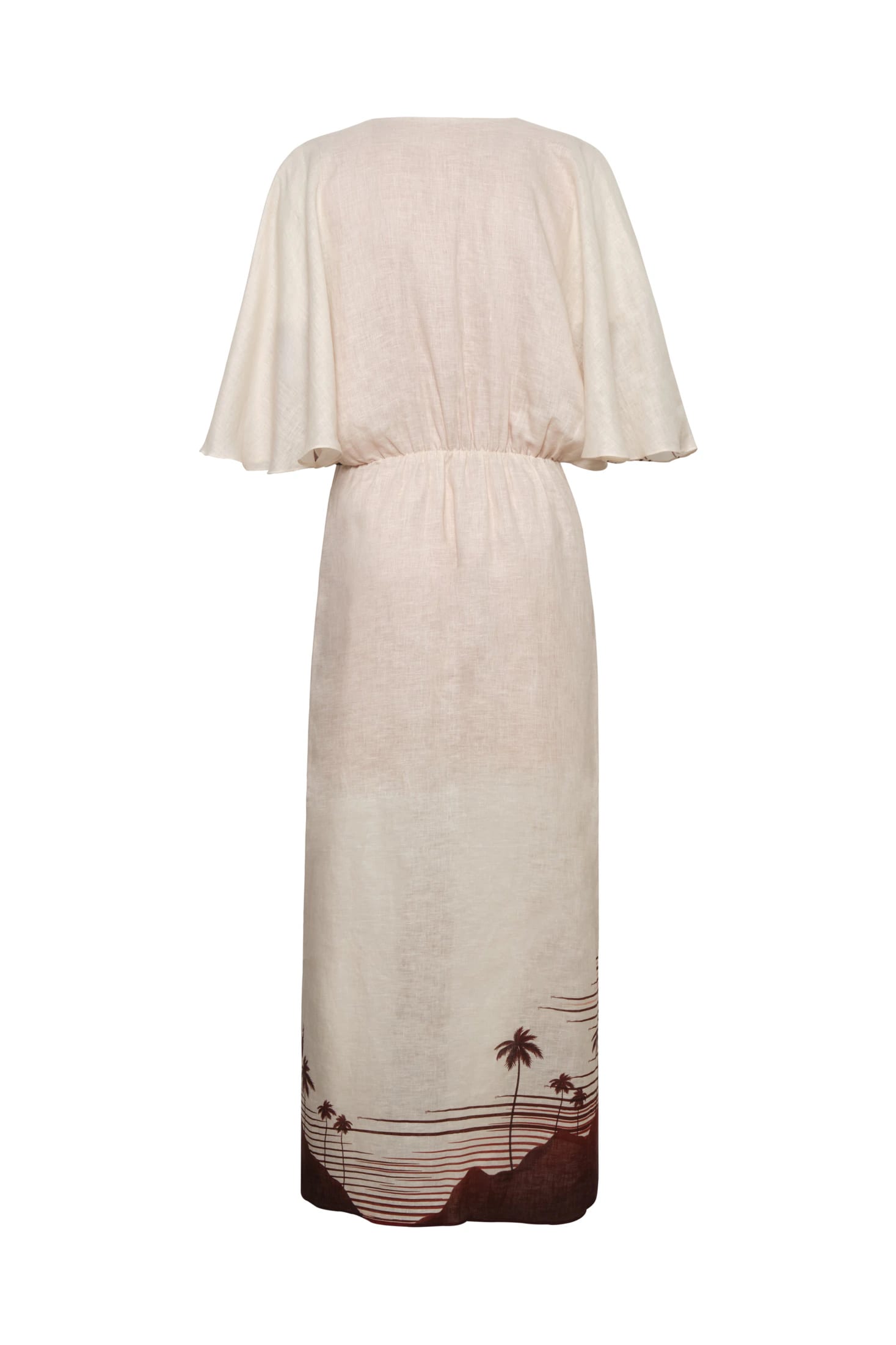 Topacio Linen Tunic / Red Tropical Landscape - imagen 3