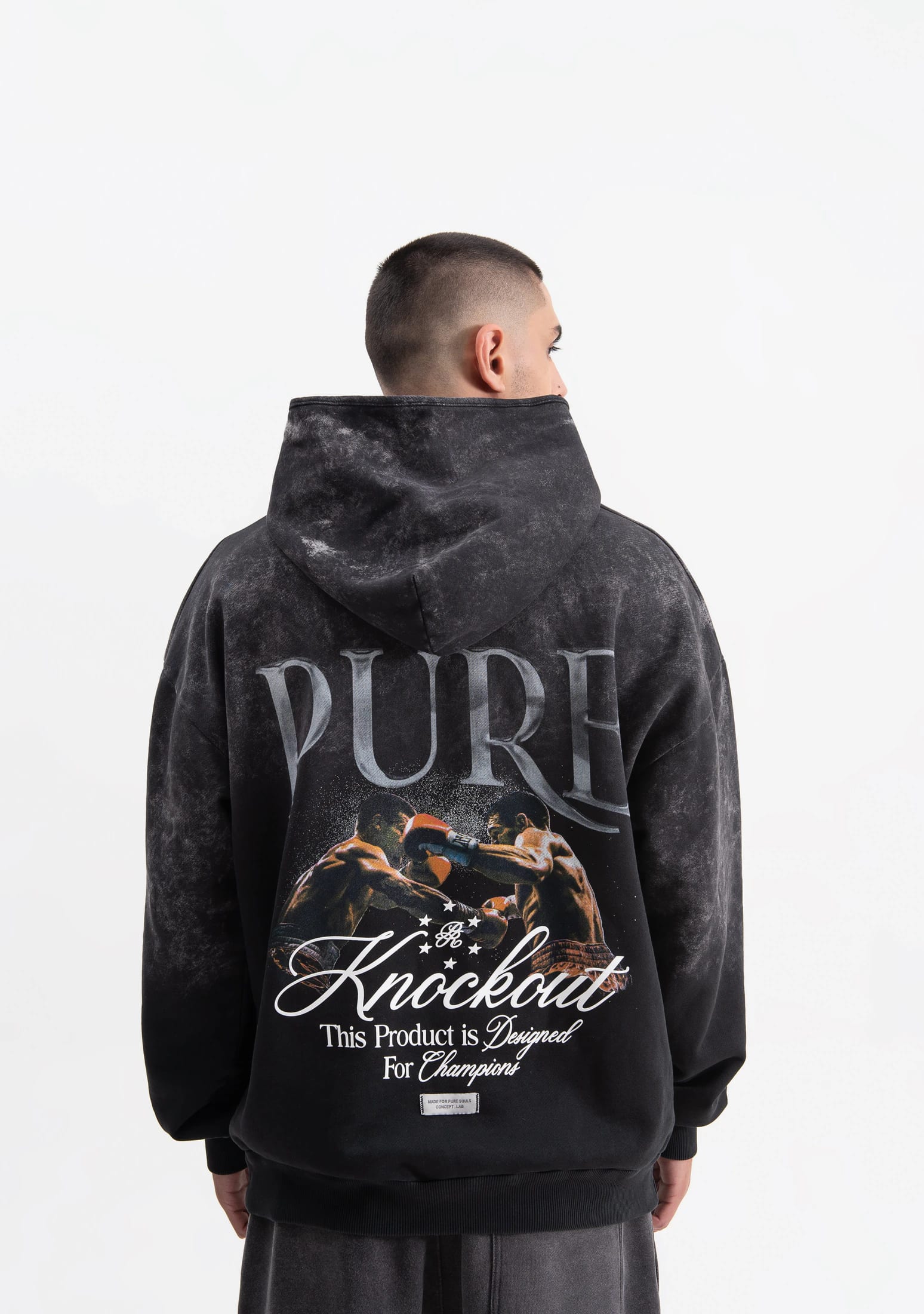 knockout black hoodie - imagen 3