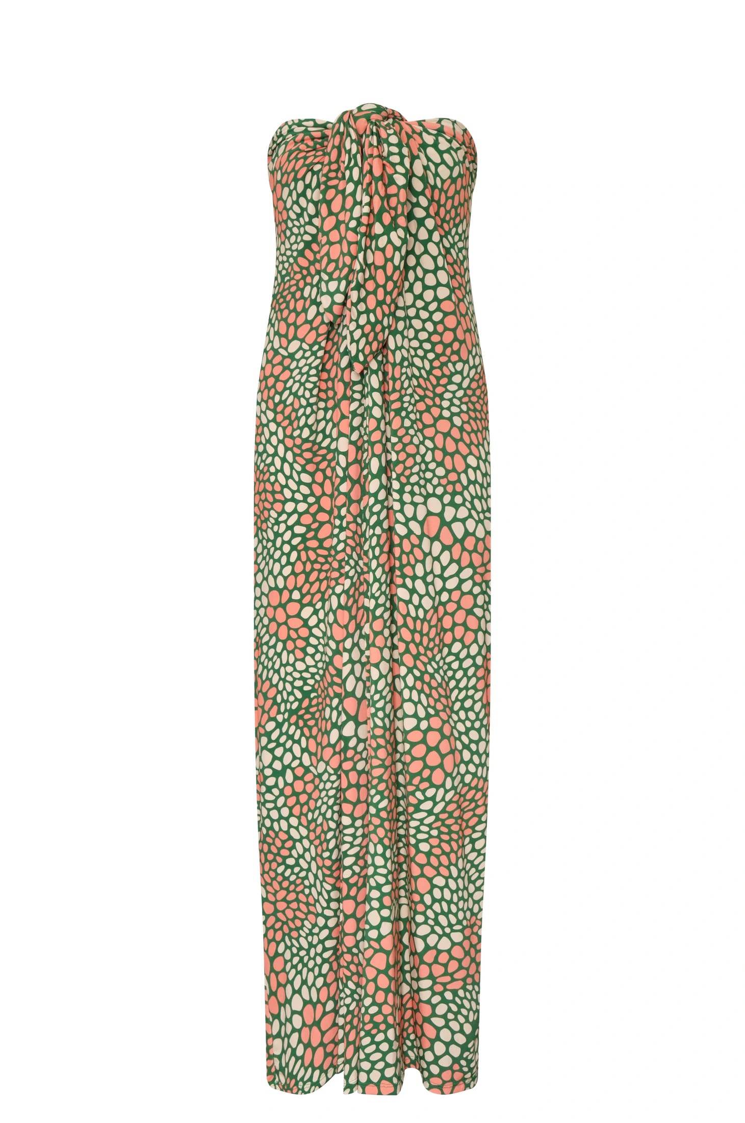 Carey Jersey Maxi Dress / Green Peach Animal Print - imagen 4