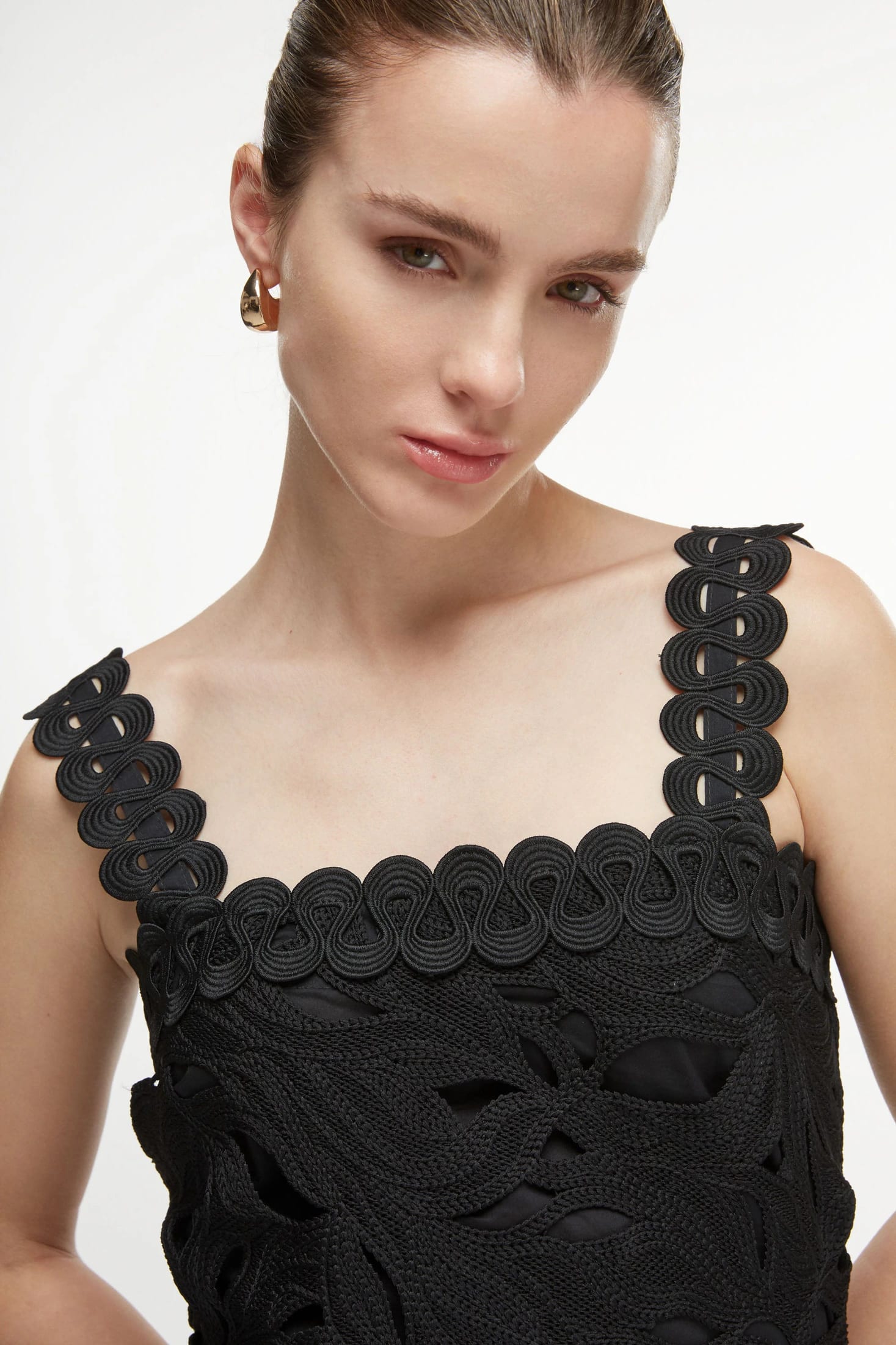 CREPUSCULO MIDI DRESS BLACK - imagen 1