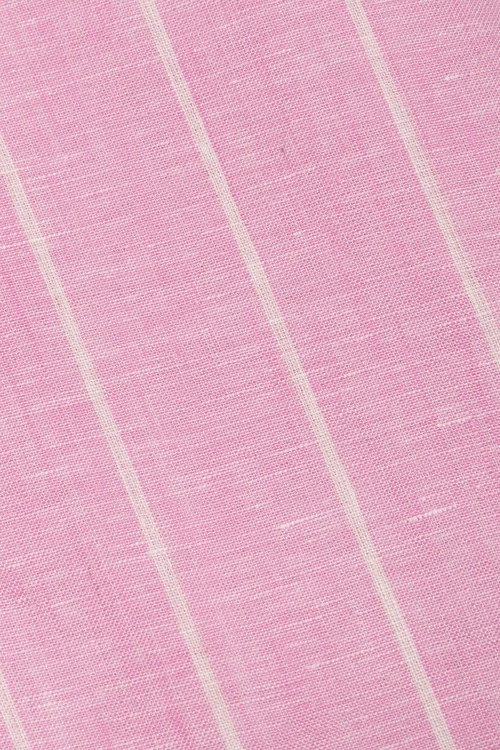 Men's linen shirt striped pink - imagen 1