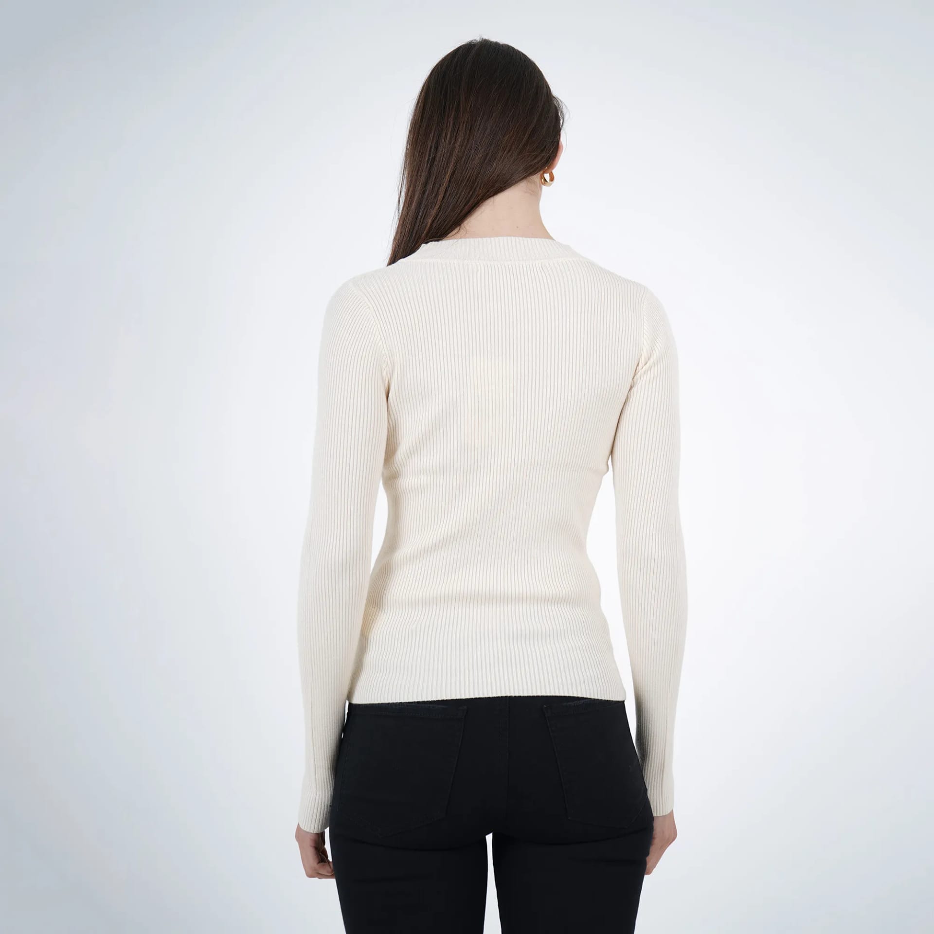 Sweater Cuello V Manga Larga - imagen 4