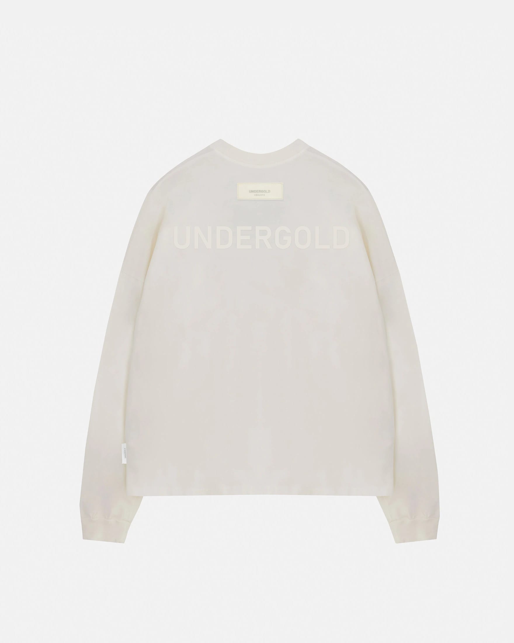 Line Logo Long Sleeve Boxy Fit Tshirt White - imagen 1