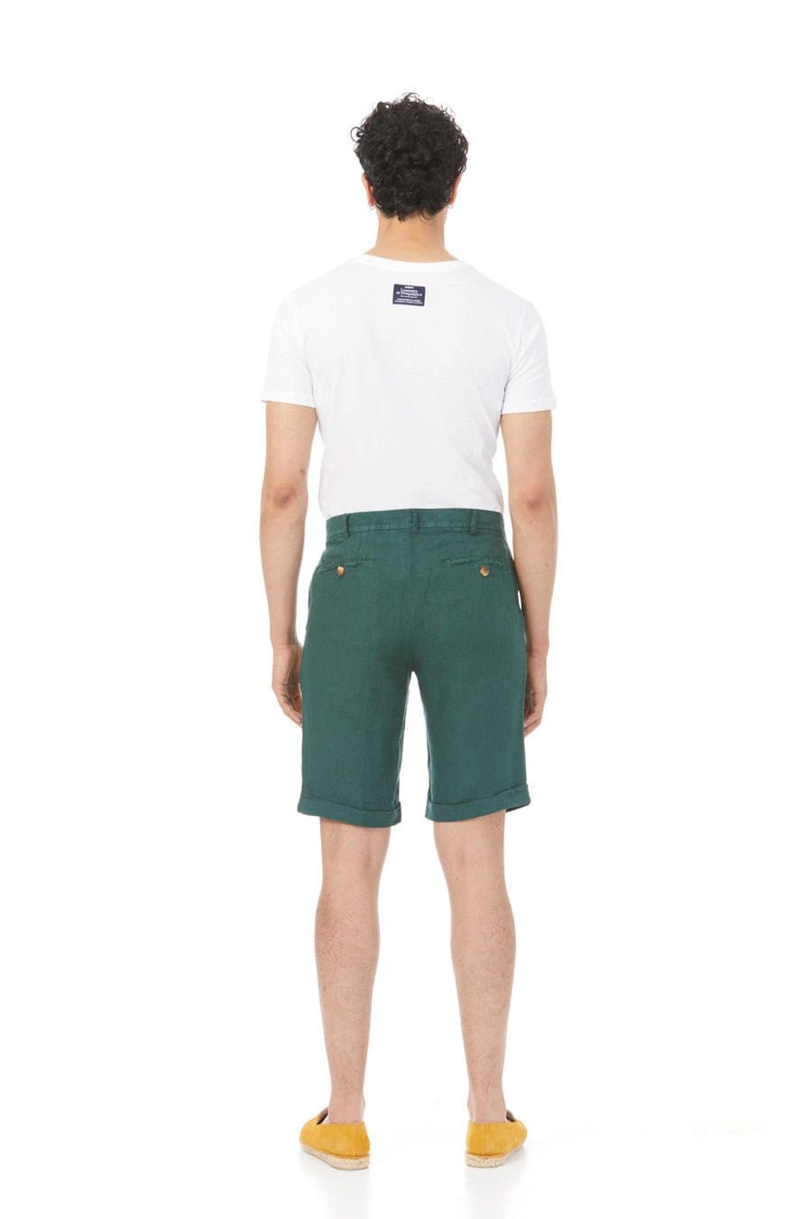 Men's linen bermuda green - imagen 4
