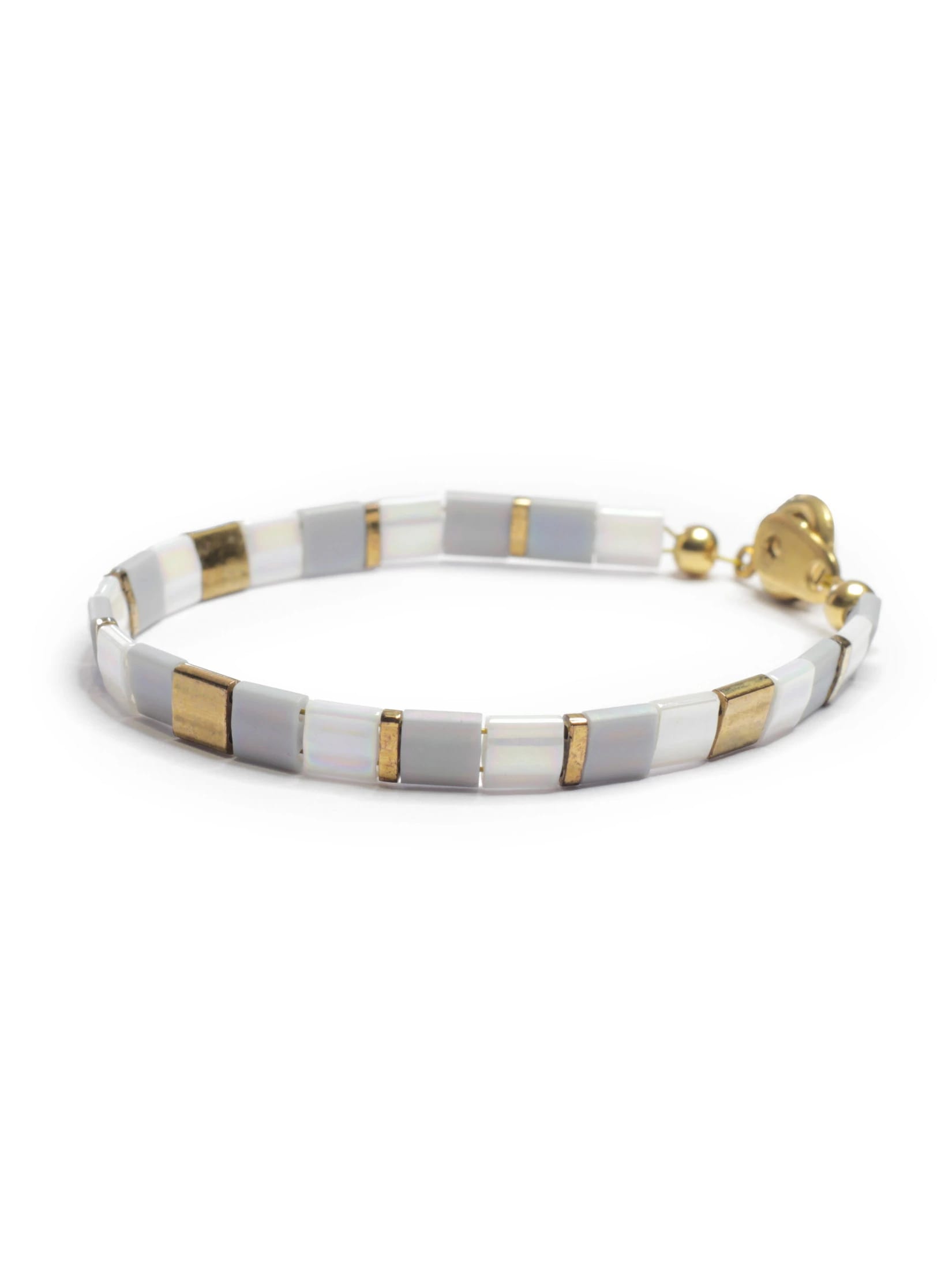 Brazalete Miyuki Tila Rio de Plata 5mm - imagen 2