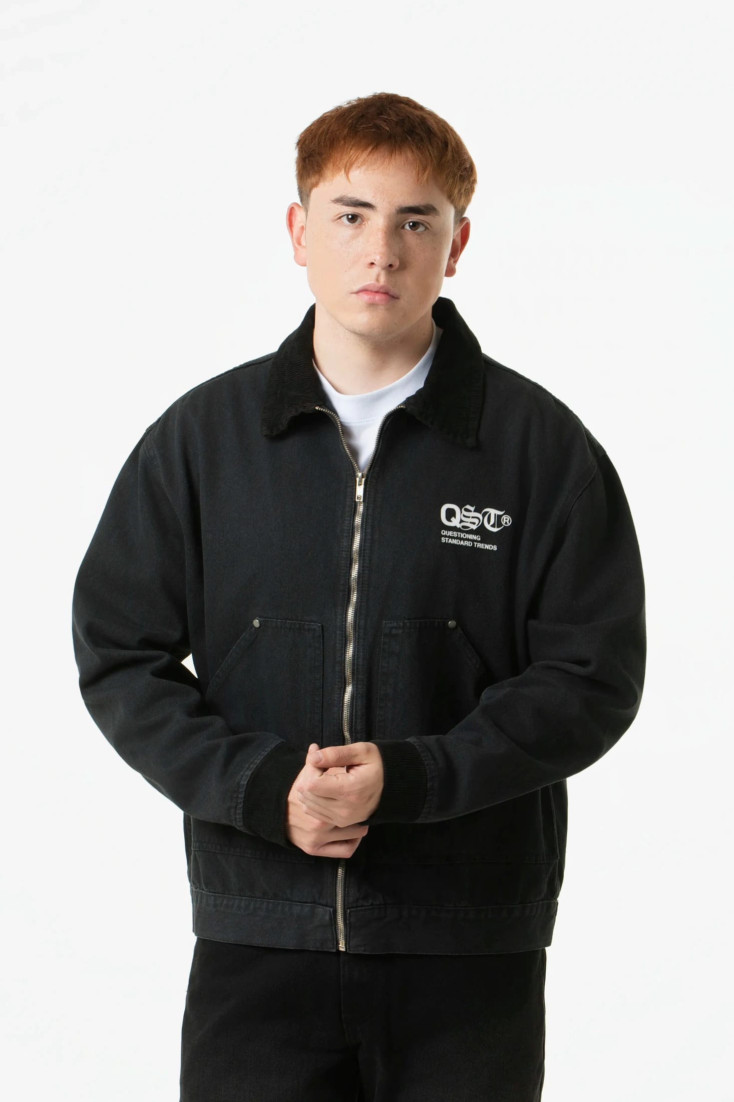 CHAQUETA BOXY COLOR GRIS OSCURO - imagen 2