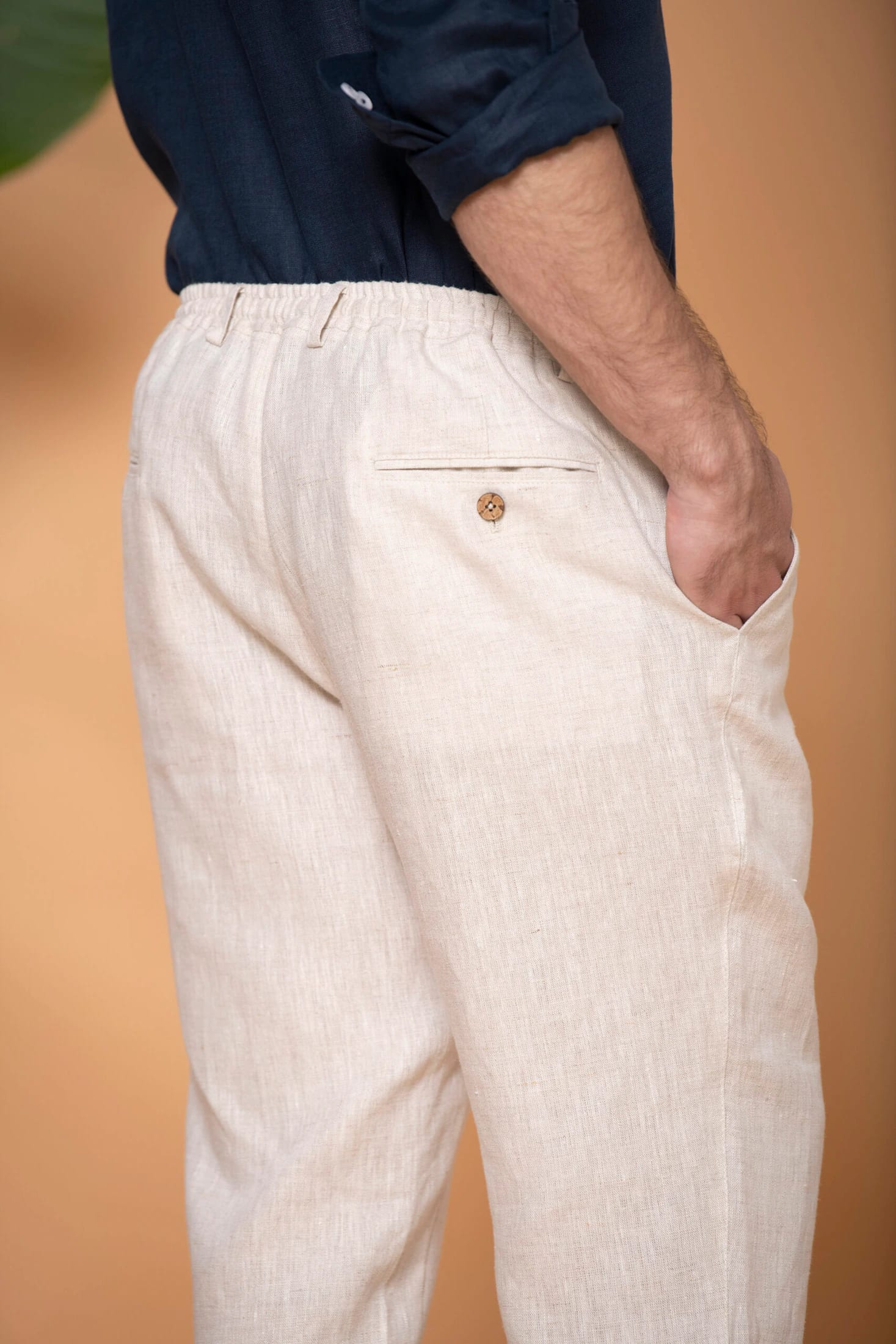 Pantalón Portofino Lino Marfil - imagen 8
