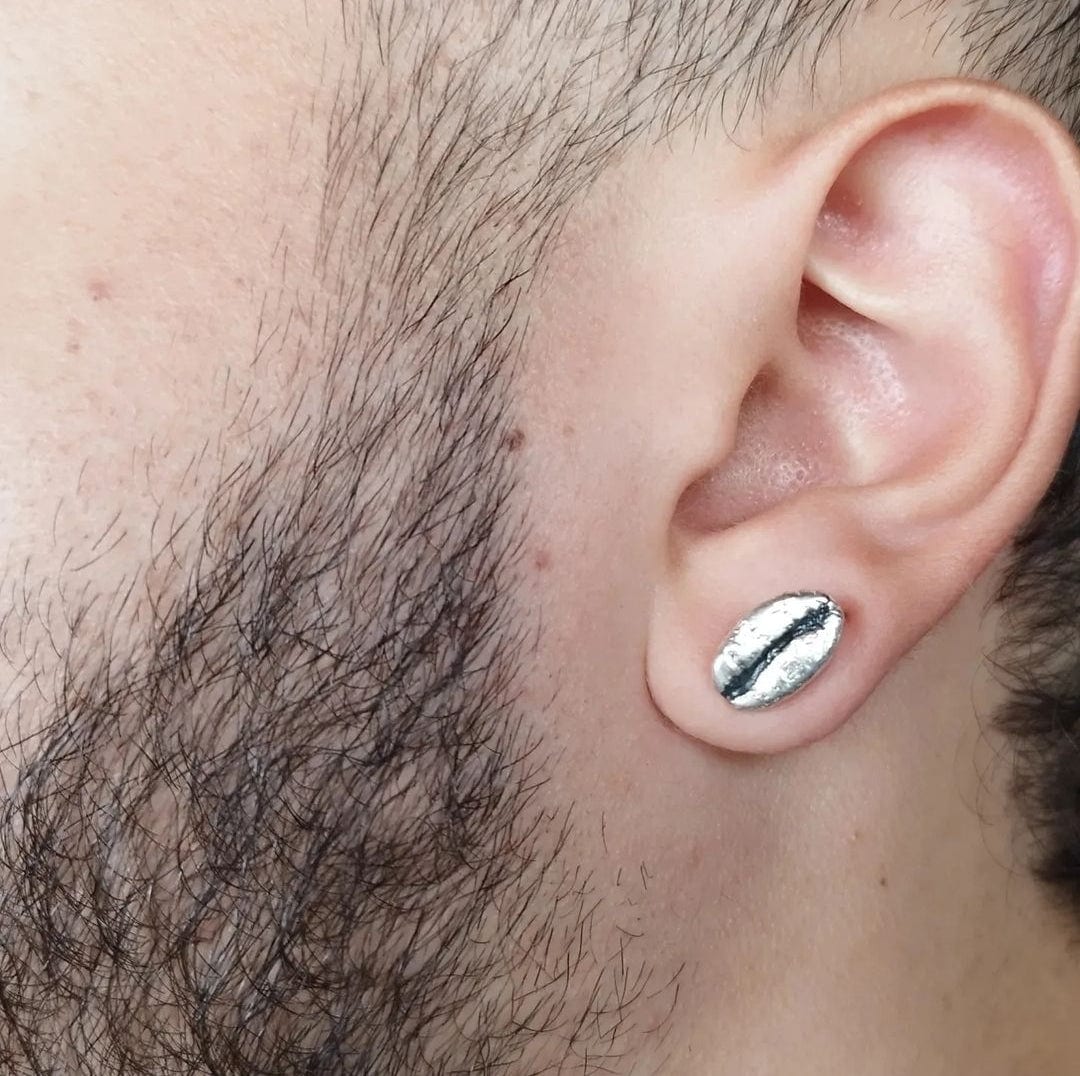 Aretes Café Gesha en plata envejecida - imagen 4