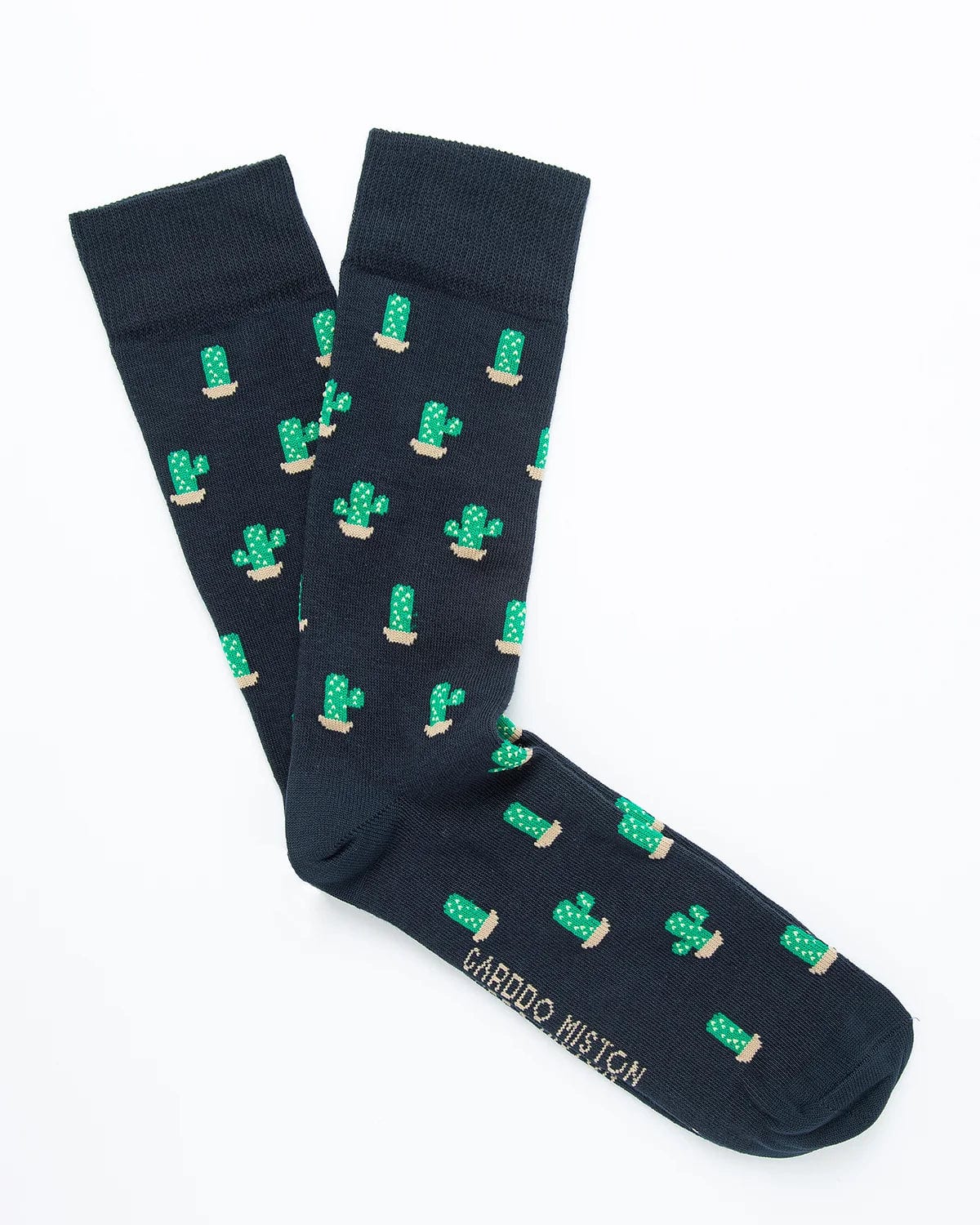 Medias Algodón Estampado Cactus - Fondo Azul - imagen 1