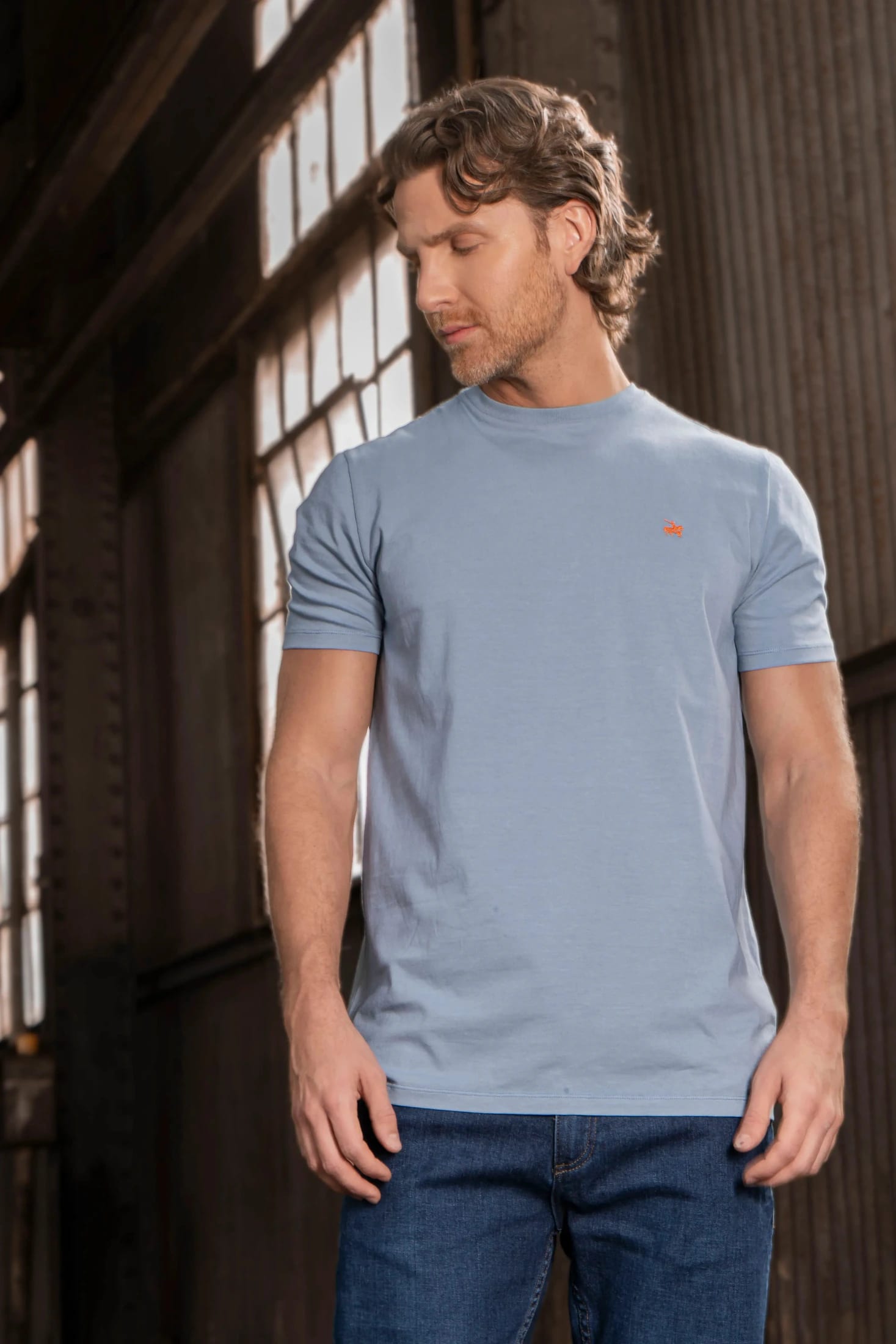 Camiseta Soft Hombre Azul Medio - imagen 2
