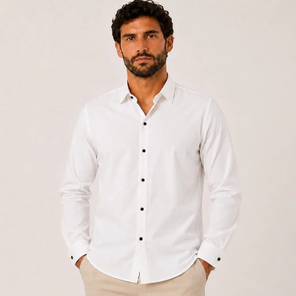 CAMISA ML 100% ALGODON HOMBRE - imagen 1