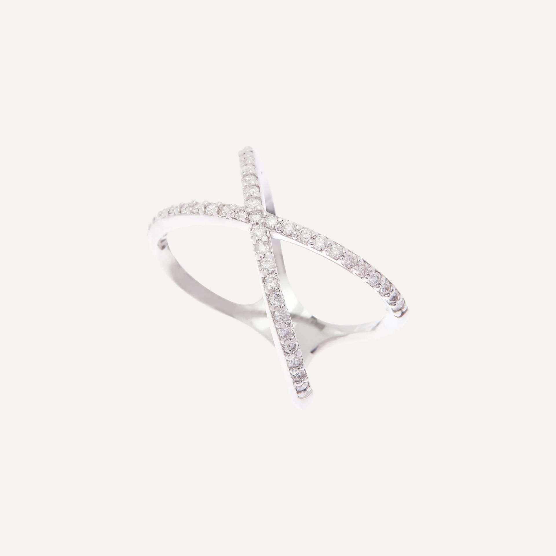Anillo Big X diamantes - imagen 3