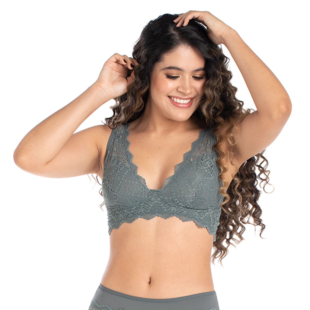 Bralette Triangular  con Encaje - imagen 3
