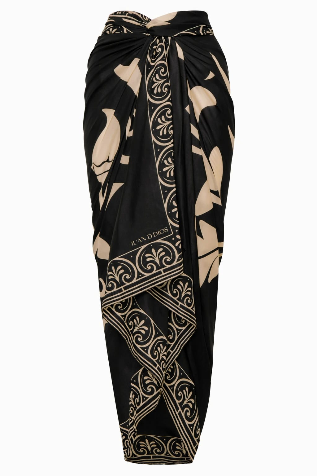 De La Falaise Cotton Silk Sarong / Ivory Flowers - imagen 2