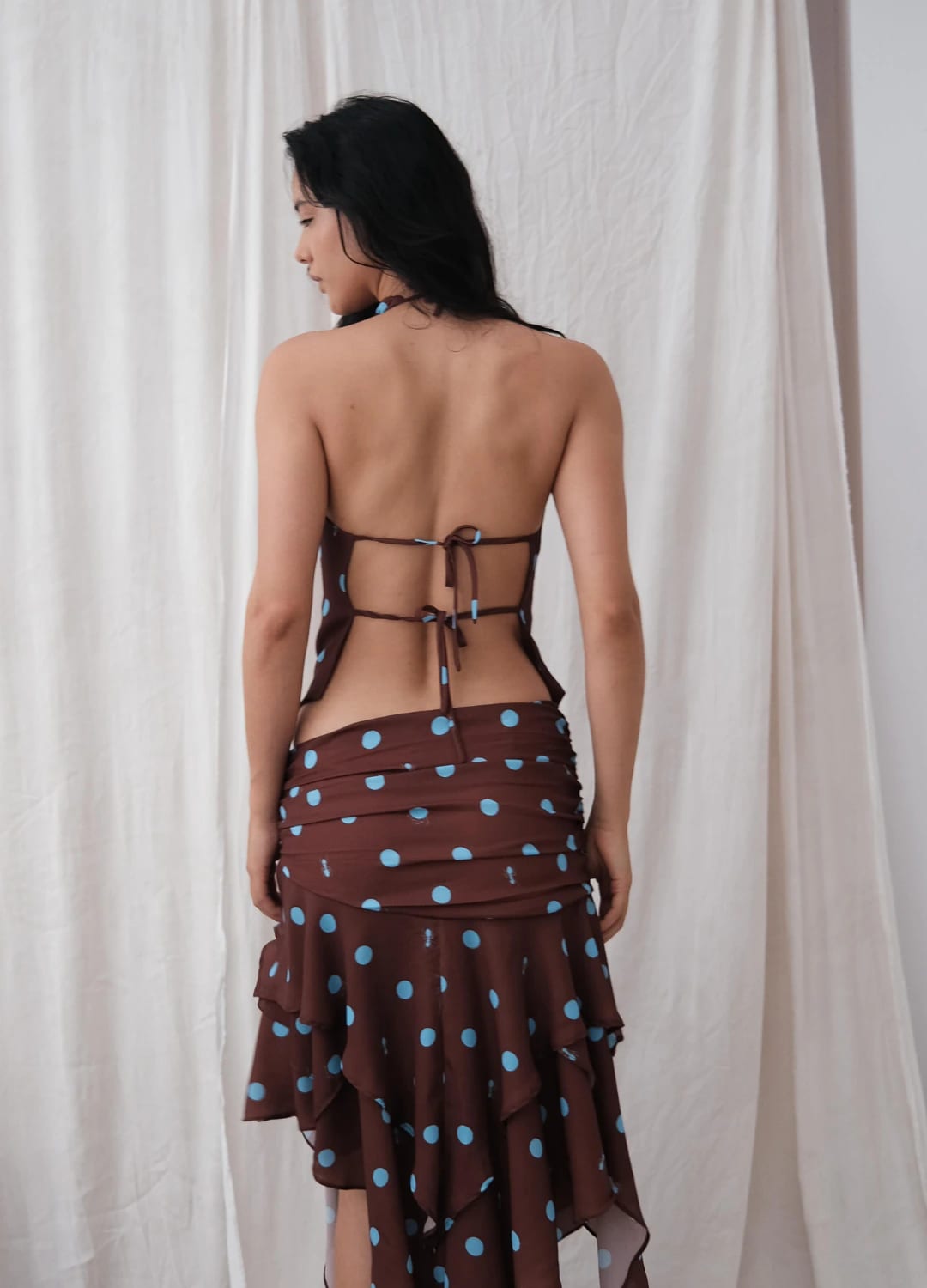 Blusa Paulina Puntos Café - imagen 2