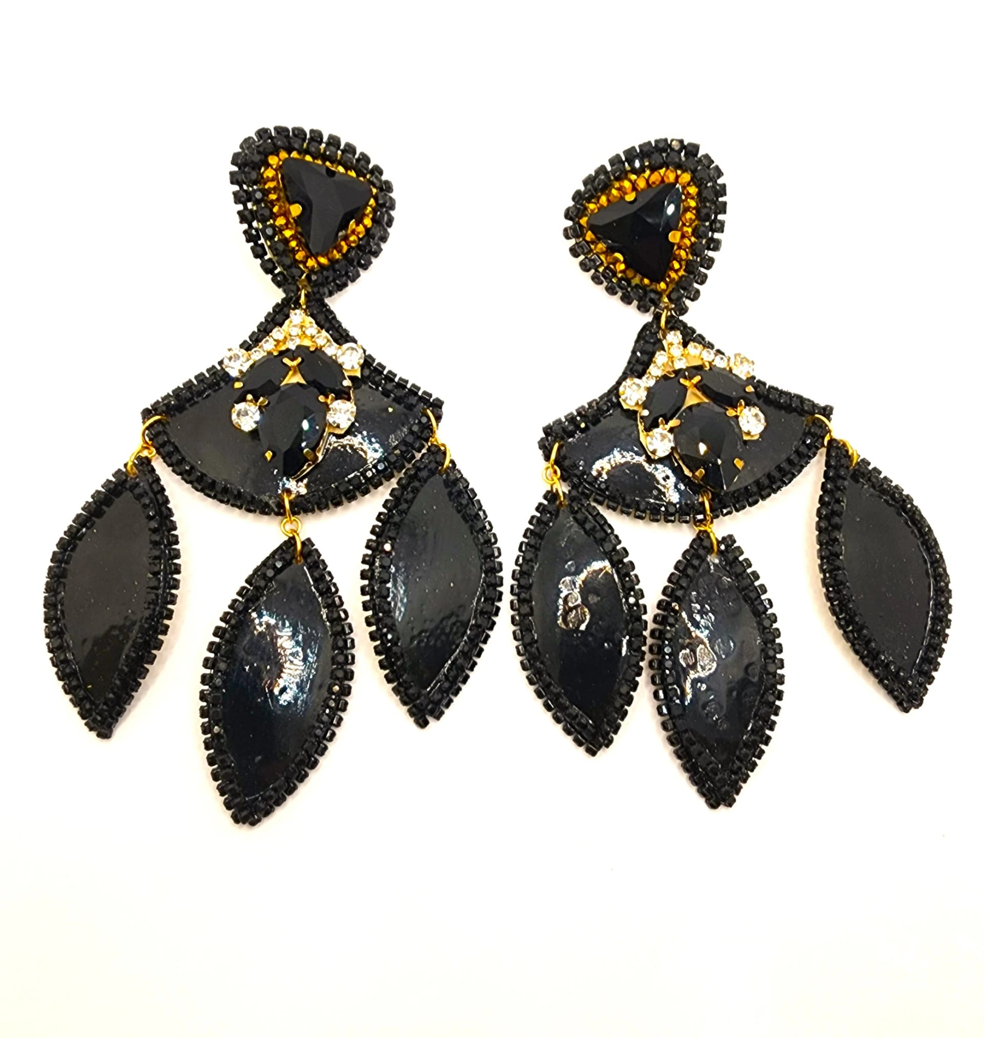 Black Totumo Earrings - imagen 1