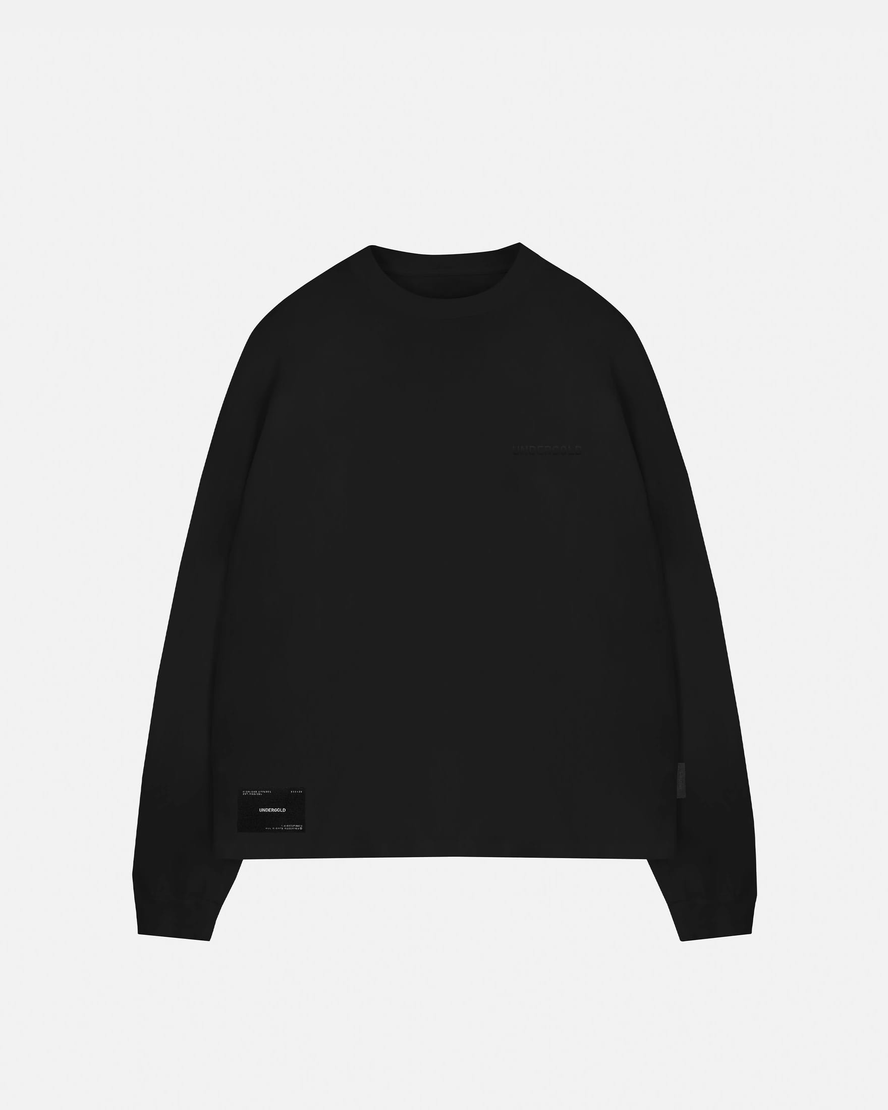 Line Logo Long Sleeve Boxy Fit Tshirt Black - imagen 3