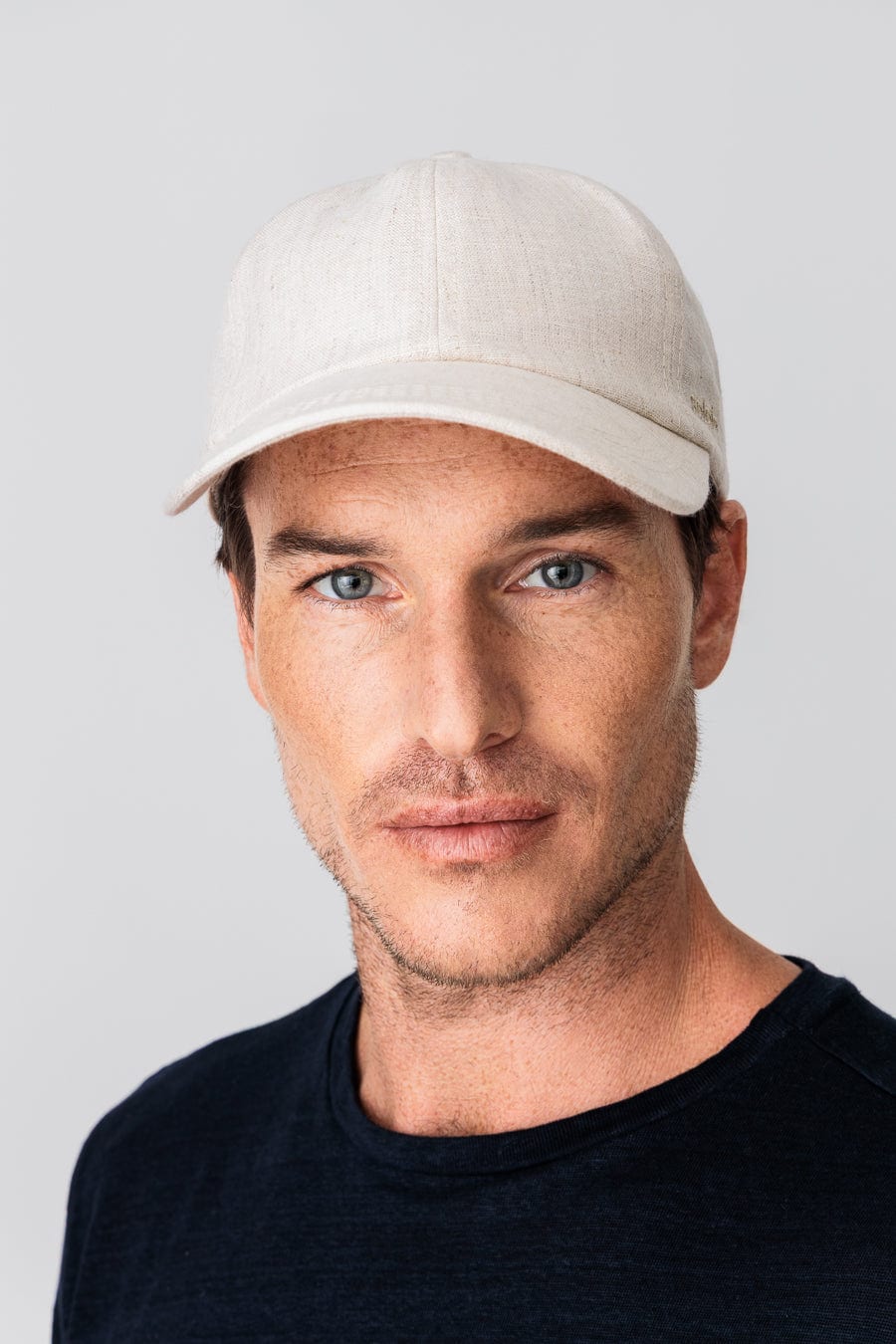 Men's linen cap beige - imagen 4