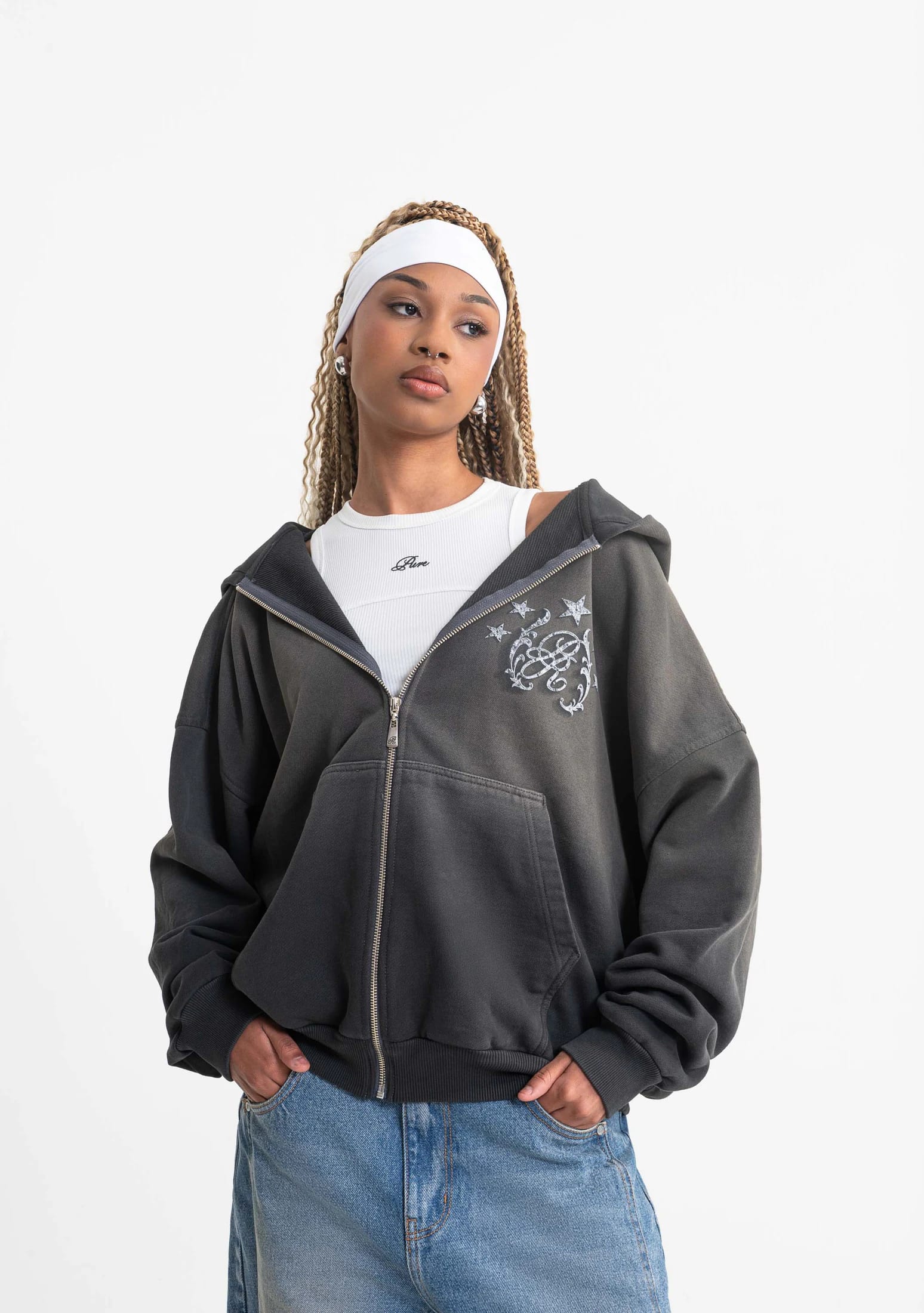 Rustic zipper hoodie - imagen 11