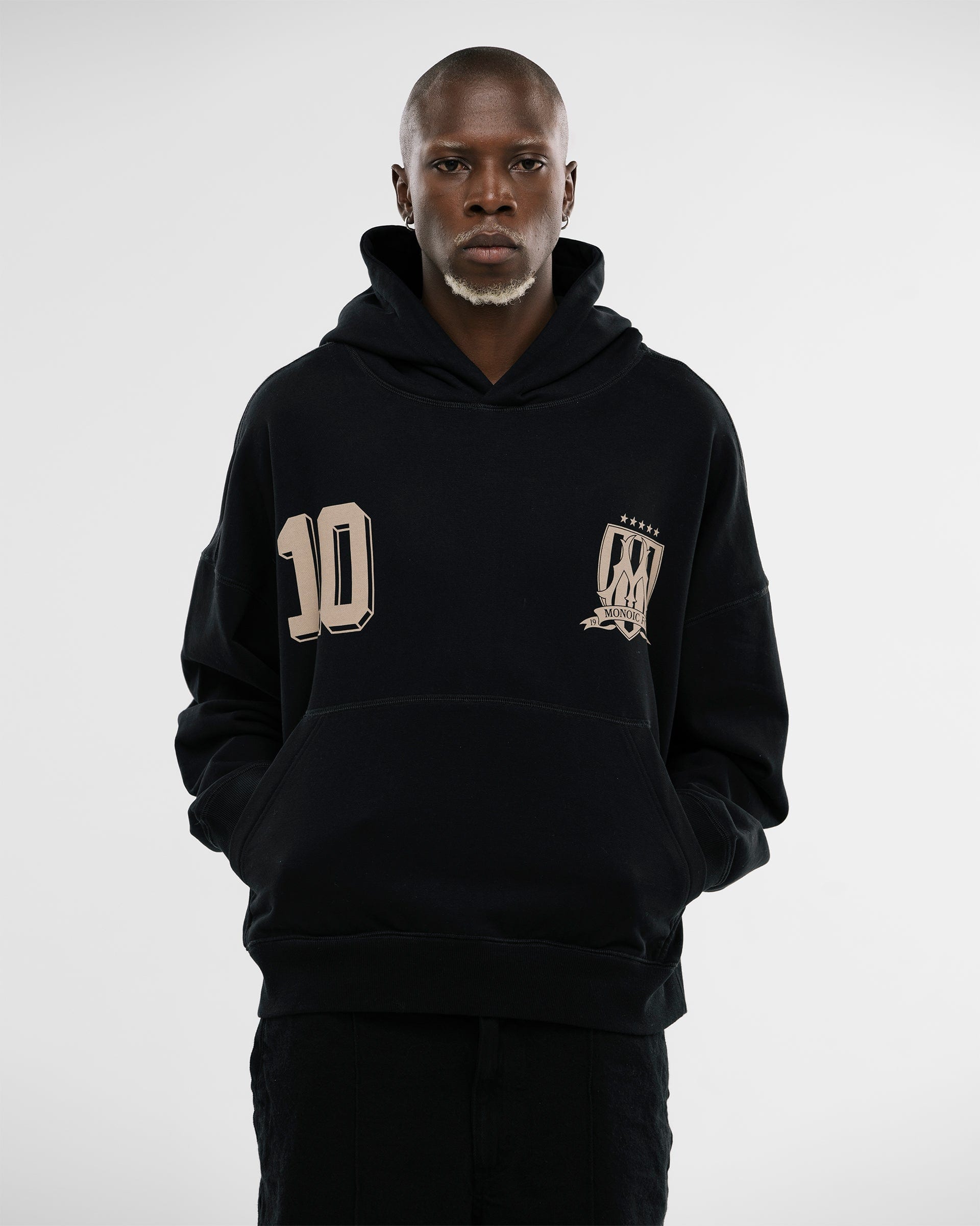 Hoodie Oversized MONOIC F.C - Negro Oscuro - imagen 2