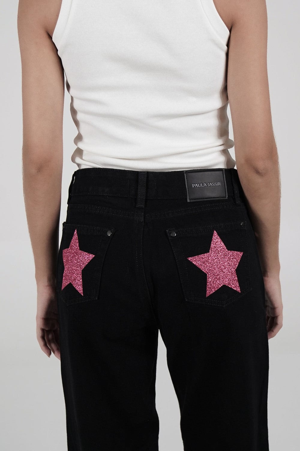 Double Star Black Jeans (Hot Pink) - imagen 1