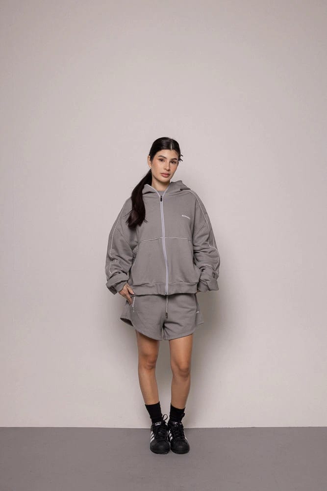 Hoodie 87/27 Sgo Dama-Gris - imagen 6