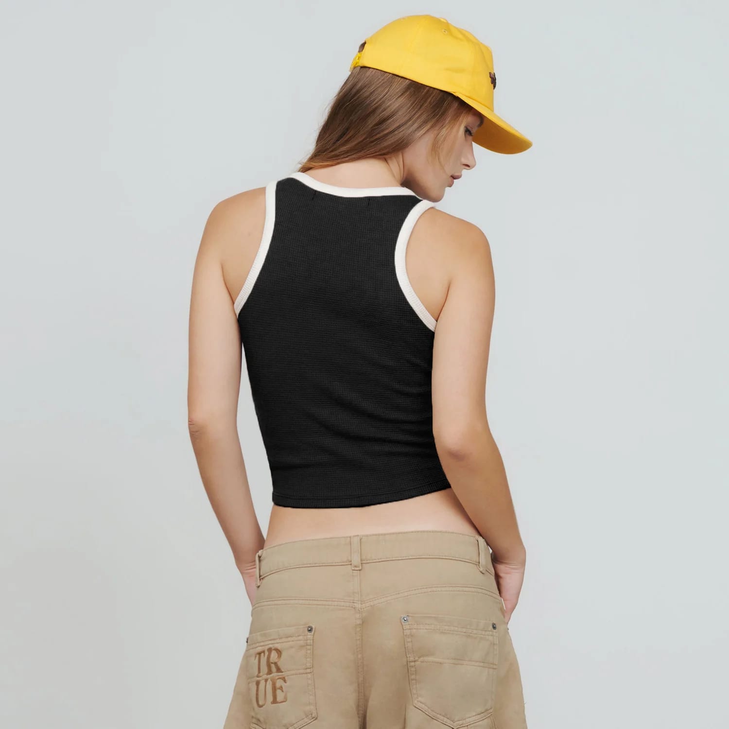 Textured Tank Top - Black - imagen 3
