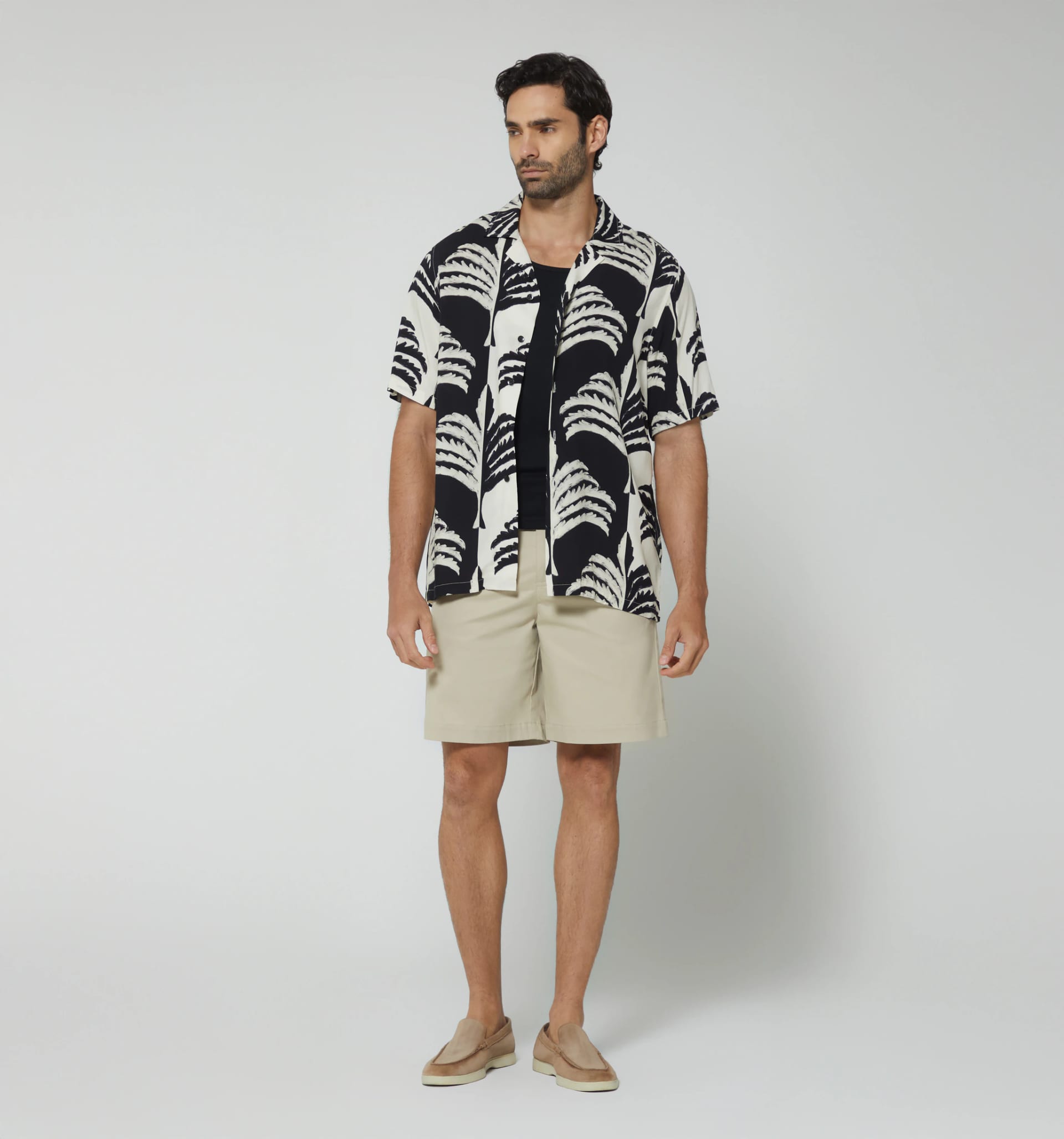 Camisa manga corta cuello resort - imagen 4
