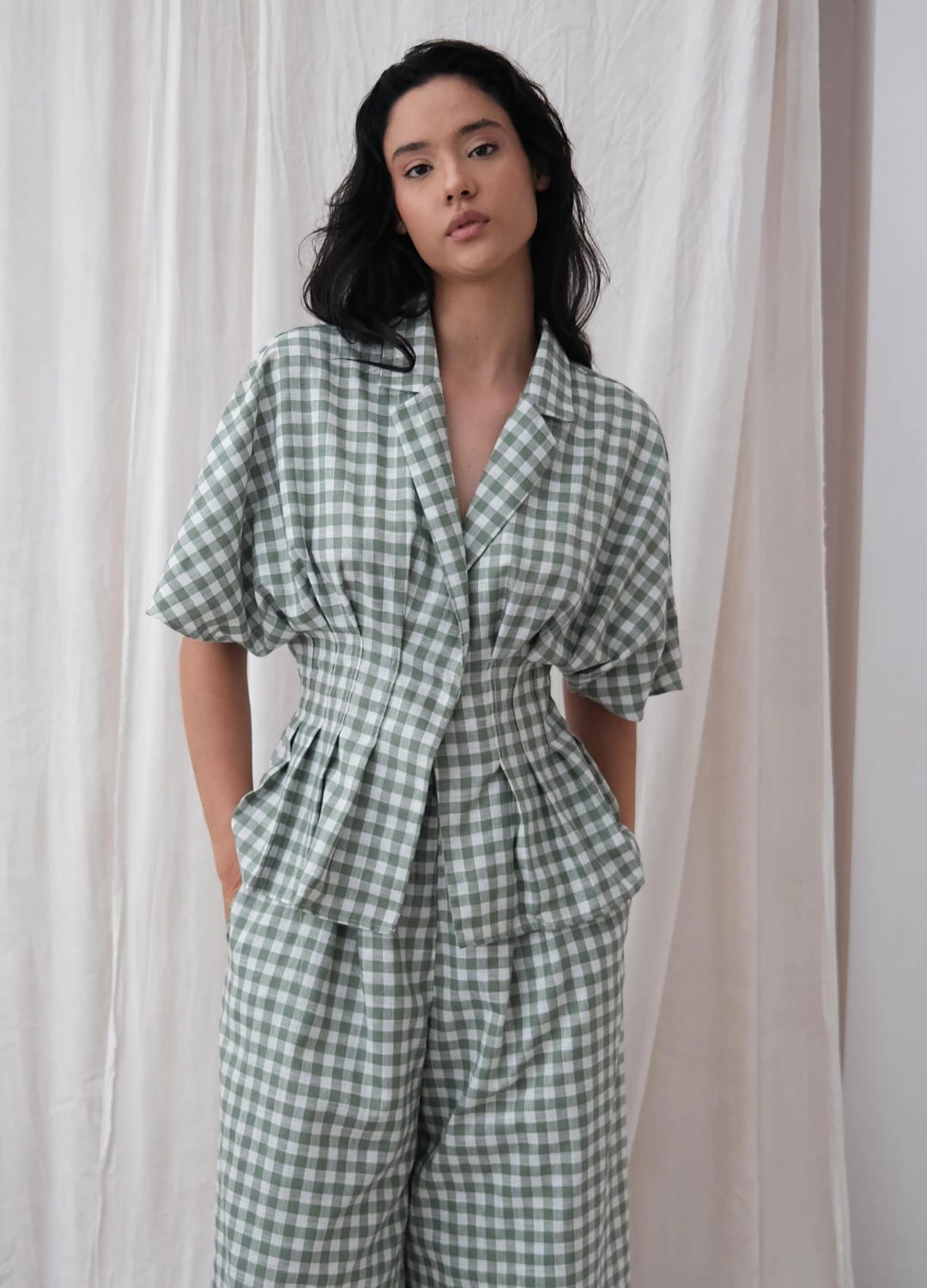 Camisera Gaviota Cuadros Verde - imagen 2