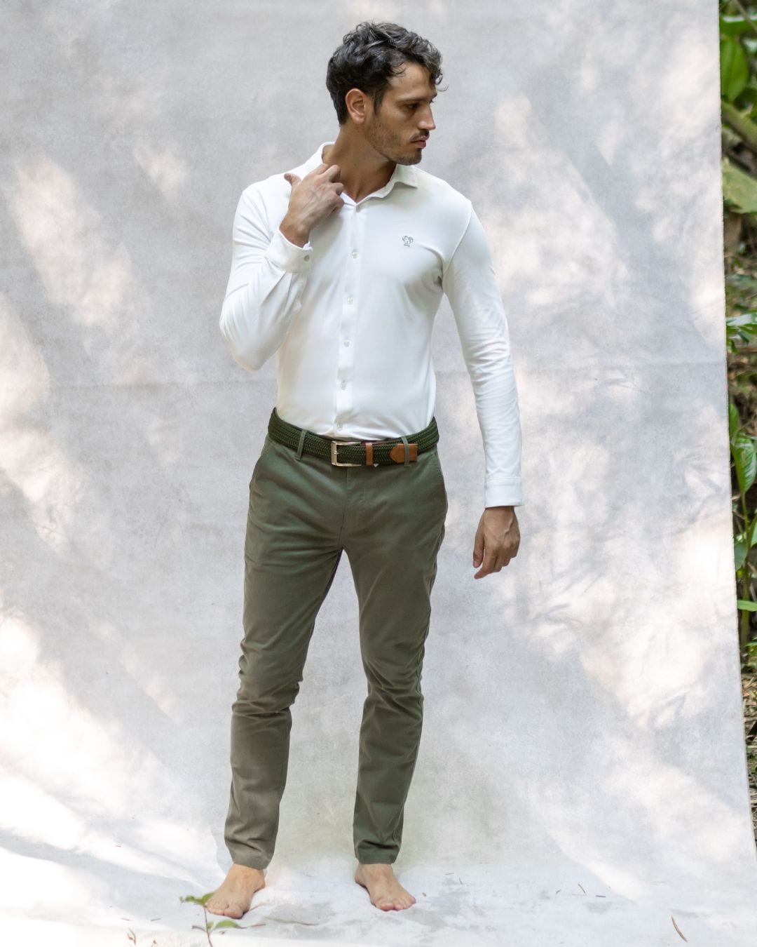 Camisa Antimanchas Piqu  Ivory - imagen 6