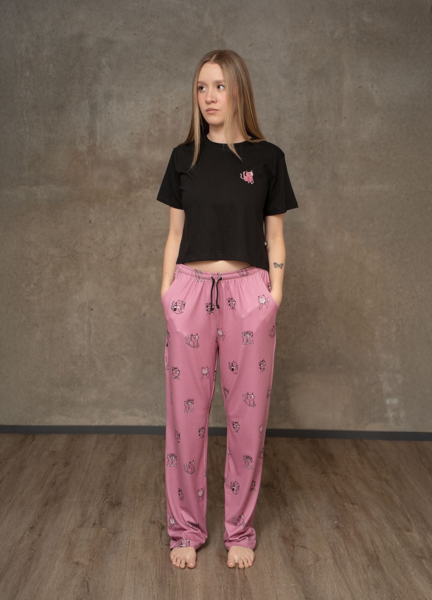 Conjunto Pantalón Gaticos - Rosa - imagen 1