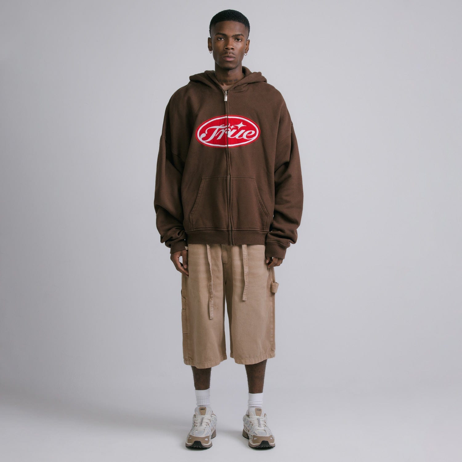 True Stamp Zipper Hoodie - Brown - imagen 5