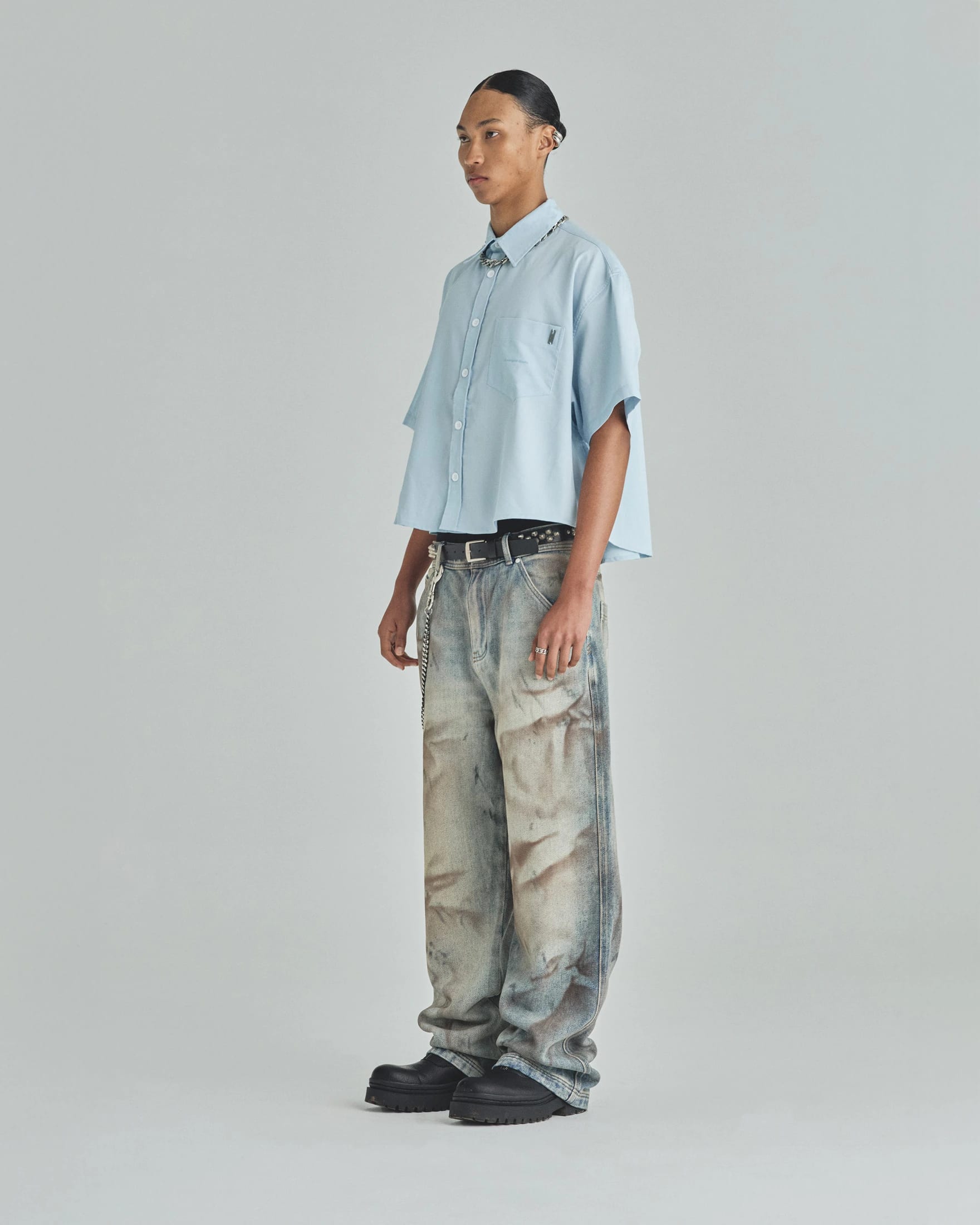 Basics Undergold Studio Boxy Fit Shirt Light Blue - imagen 5