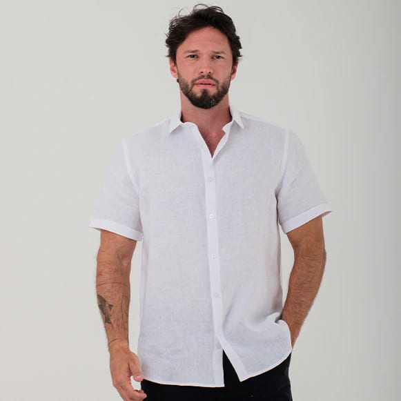 CAMISA MC 100% LINO HOMBRE - imagen 2