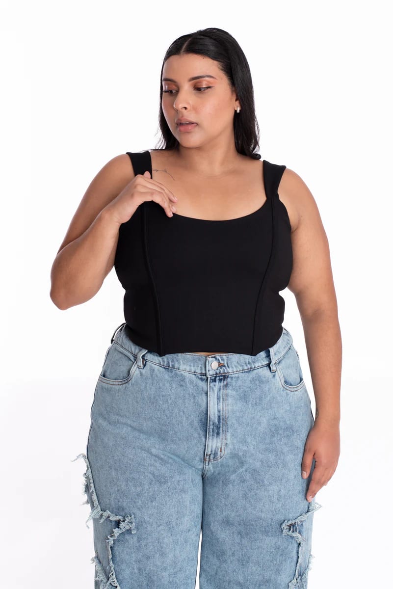Crop Top Simona Negro - imagen 9