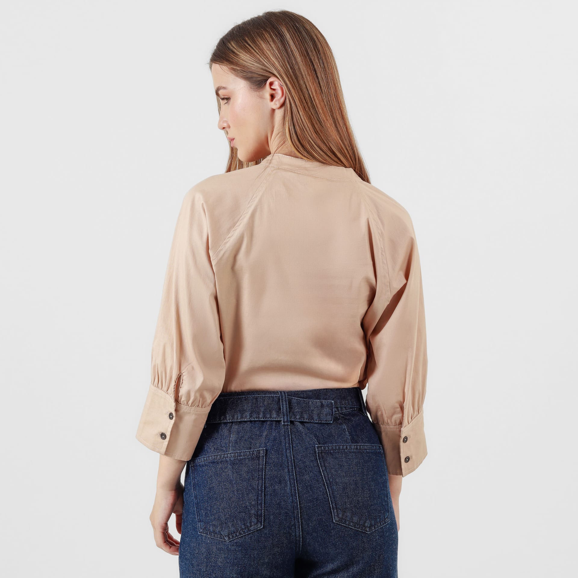 Blusa Cuello V Neru Manga 3Cuartos - imagen 4