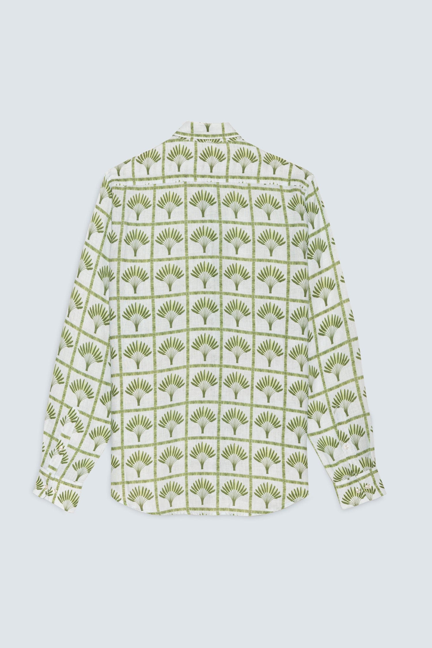 Men's linen shirt green palmar - imagen 2